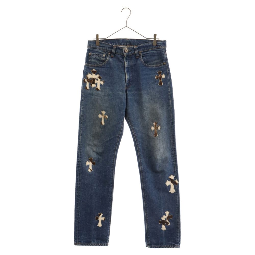 Chrome Hearts Cross Patch Jeans | Grailed