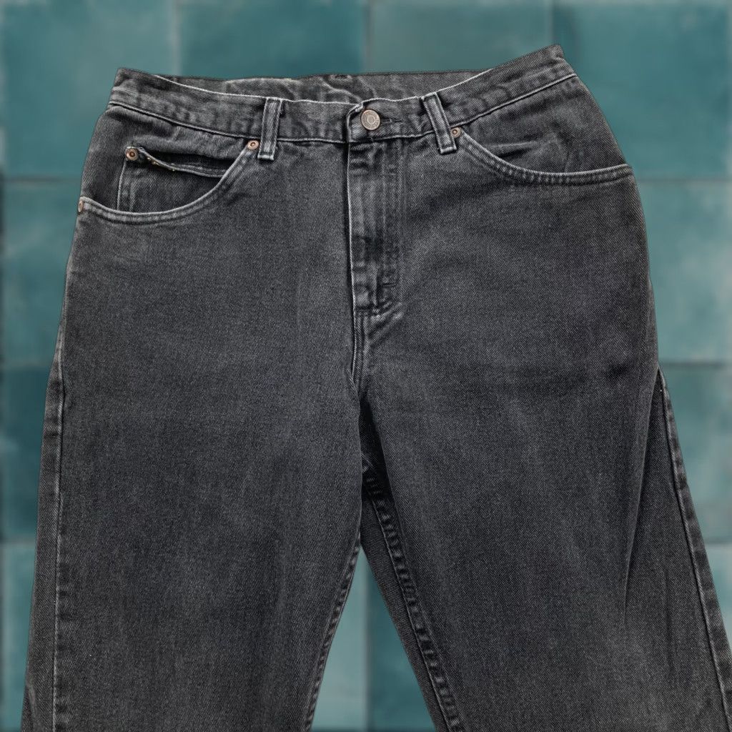 Lee VINTAGE Lee Jeans Mens 31x32 Straight Regular Black Charcoal Wash 90s Grunge Denim Size US 31 - 1 Thumbnail