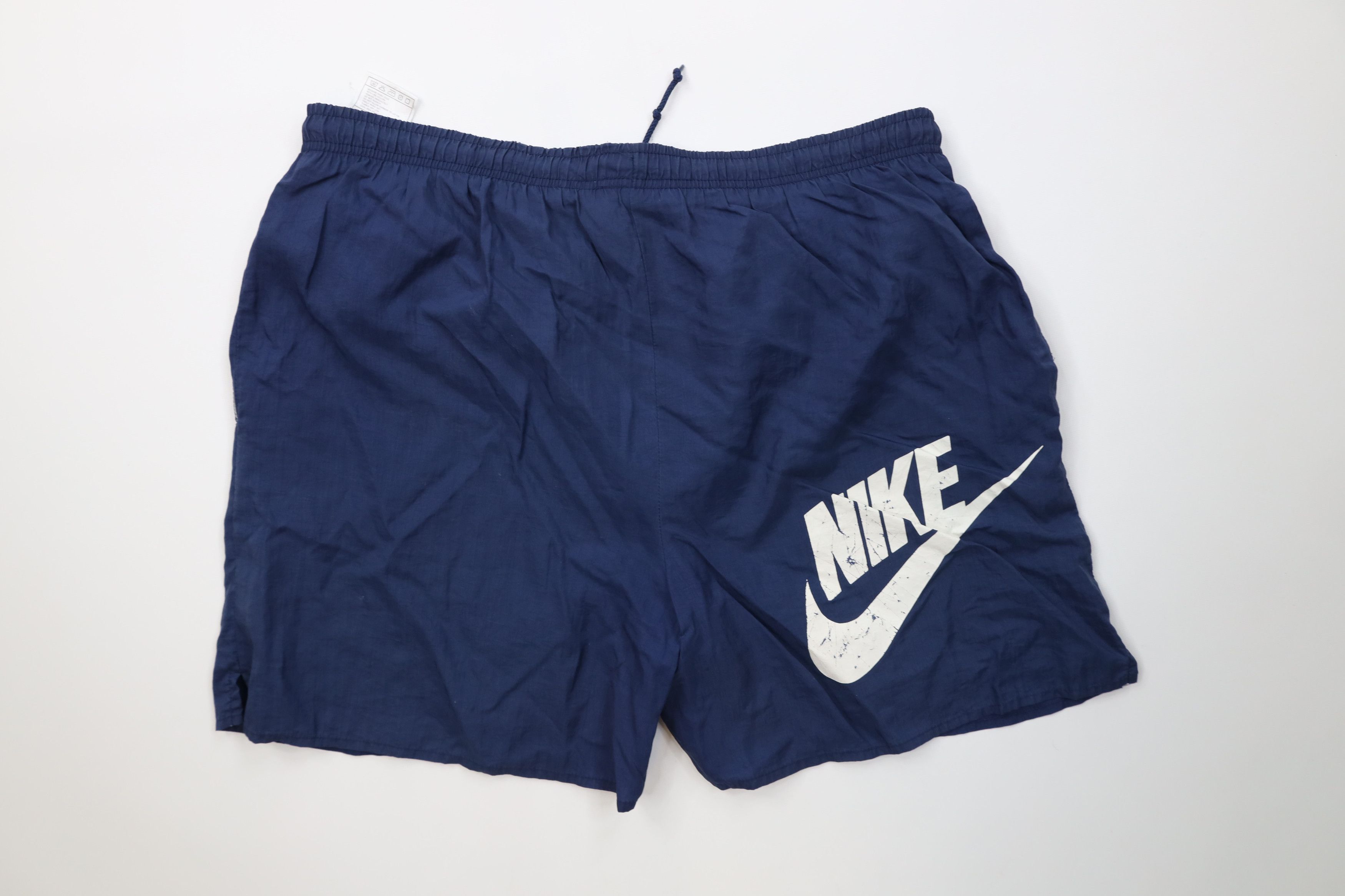 Nike Vintage 90s Nike Travis Scott Big Swoosh Lined Shorts Blue Size US 34 / EU 50 - 9 Thumbnail
