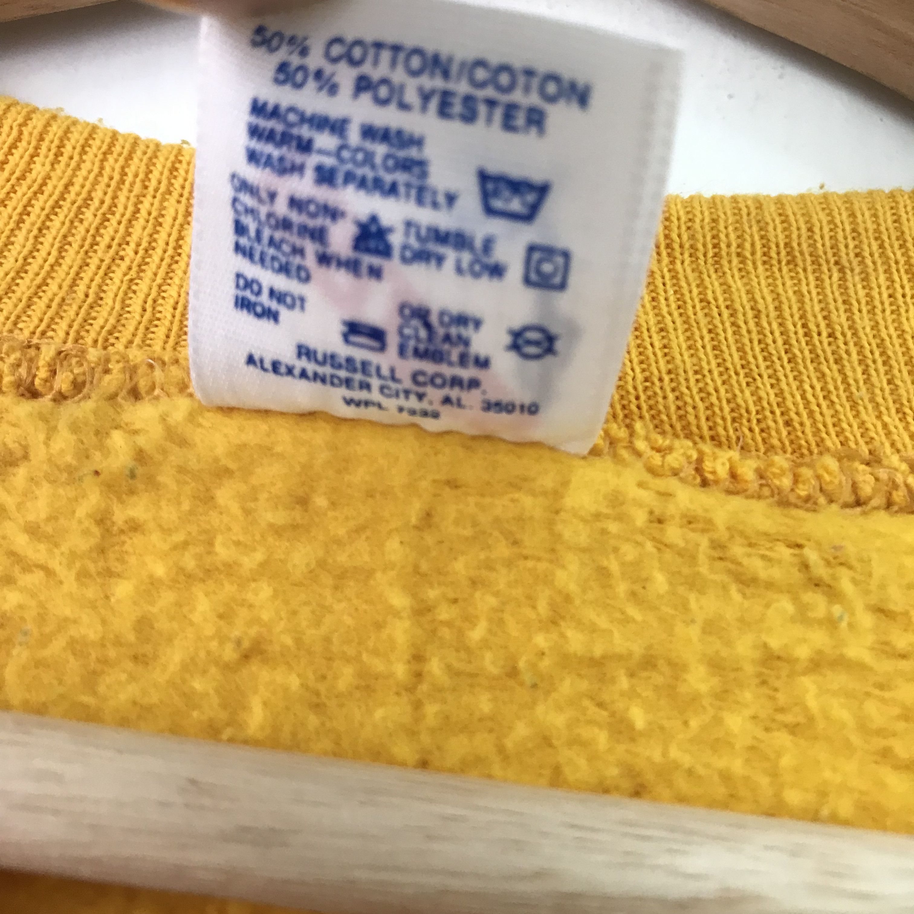 Jerzees Vintage 90s Jerzees Usa Yellow Sweatshirt - 240 Size US XXL / EU 58 / 5 - 8 Thumbnail