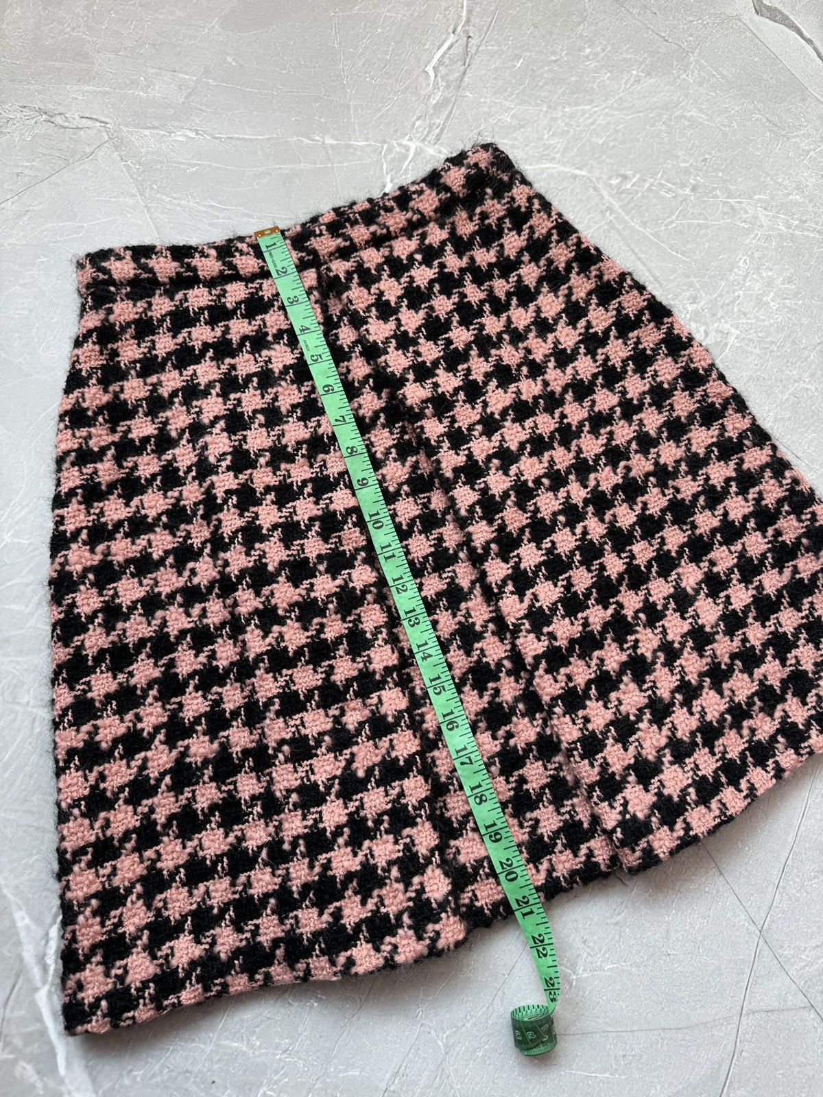 Moschino Moschino Cheap and Chic Houndstooth High Waist Wool Skirt Size 28" / US 6 / IT 42 - 16 Thumbnail
