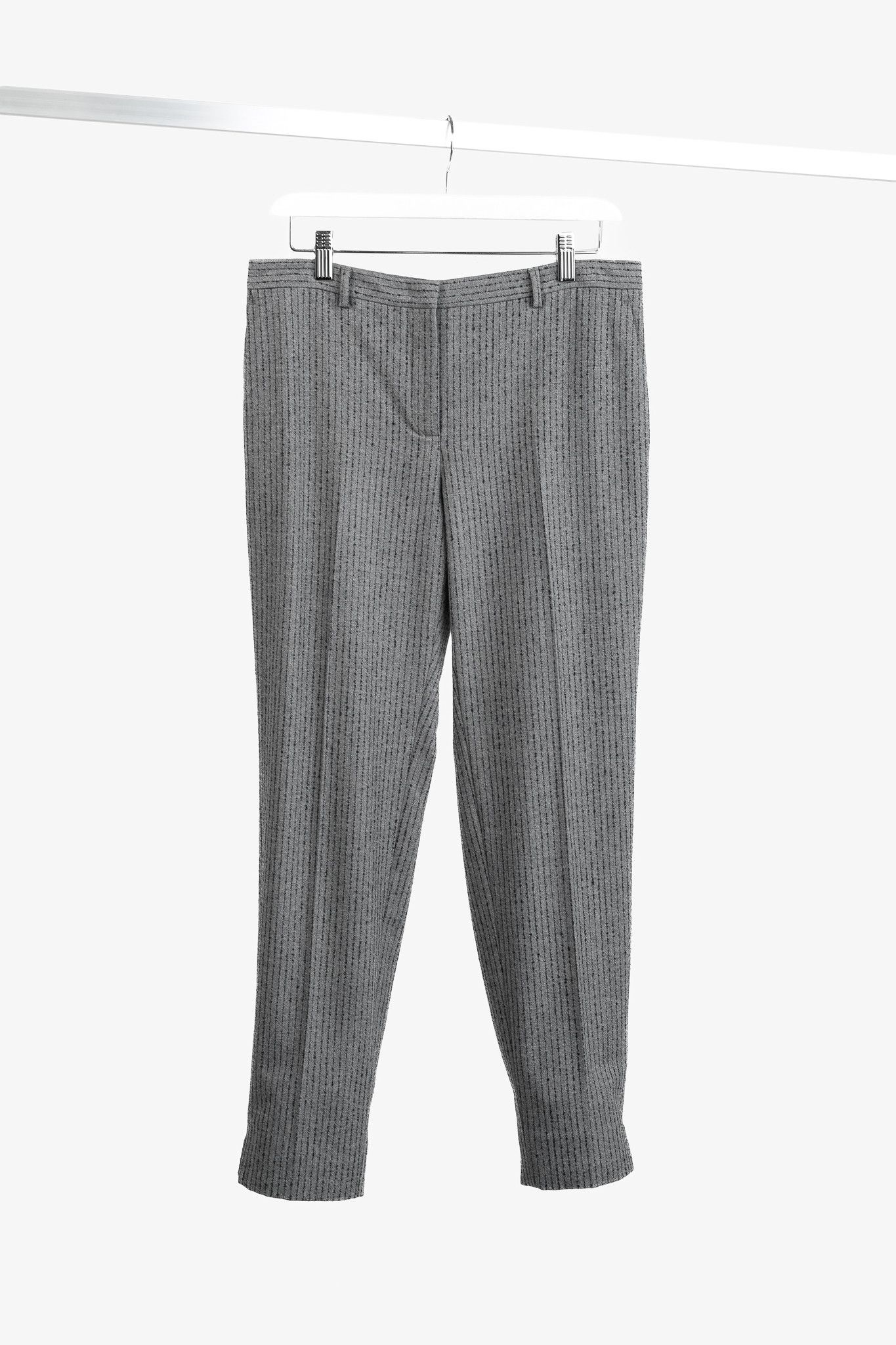 Fabiana Filippi Fabiana Filippi Grey Pin Striped Wool Pants Size 30" / US 8 / IT 44 - 1 Thumbnail