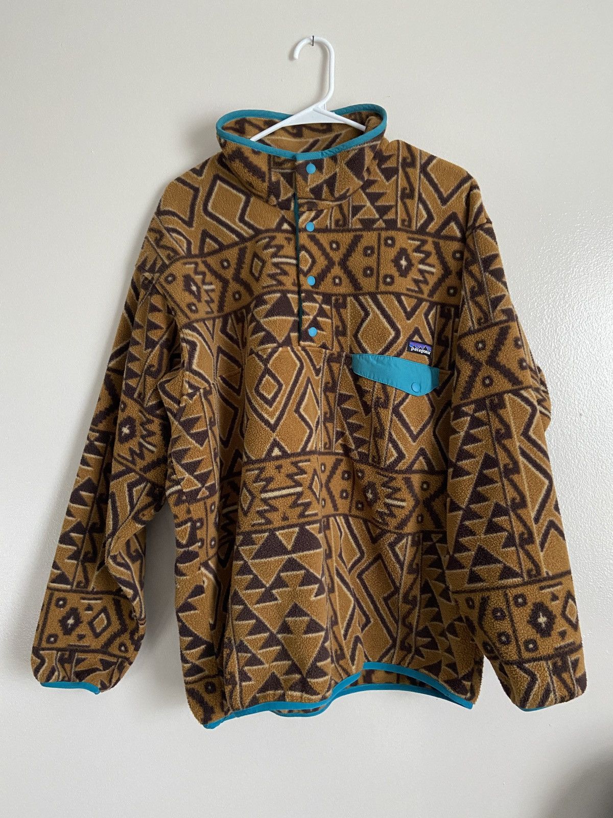 image of Patagonia Synchilla Aztec Pullover Fleece in Brown, Men's (Size Large)