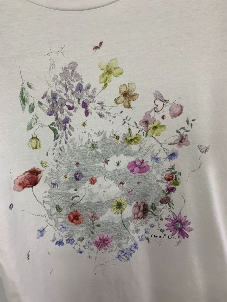 Dior Dior Colorful floral butterfly print short-sleeved T-shirt Size M / US 6-8 / IT 42-44 - 2 Thumbnail