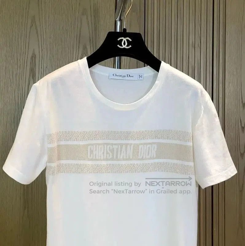 Dior Dior White Cotton Blend Summer T. Size XS / US 0-2 / IT 36-38 - 2 Thumbnail
