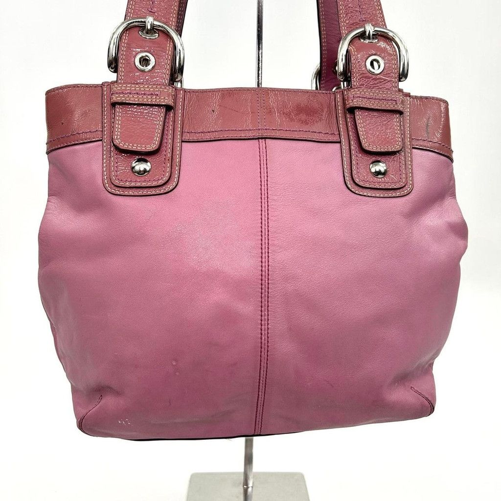Coach 2010 Coach purple-pink leather shoulder bag, silver hardware Size ONE SIZE - 5 Thumbnail