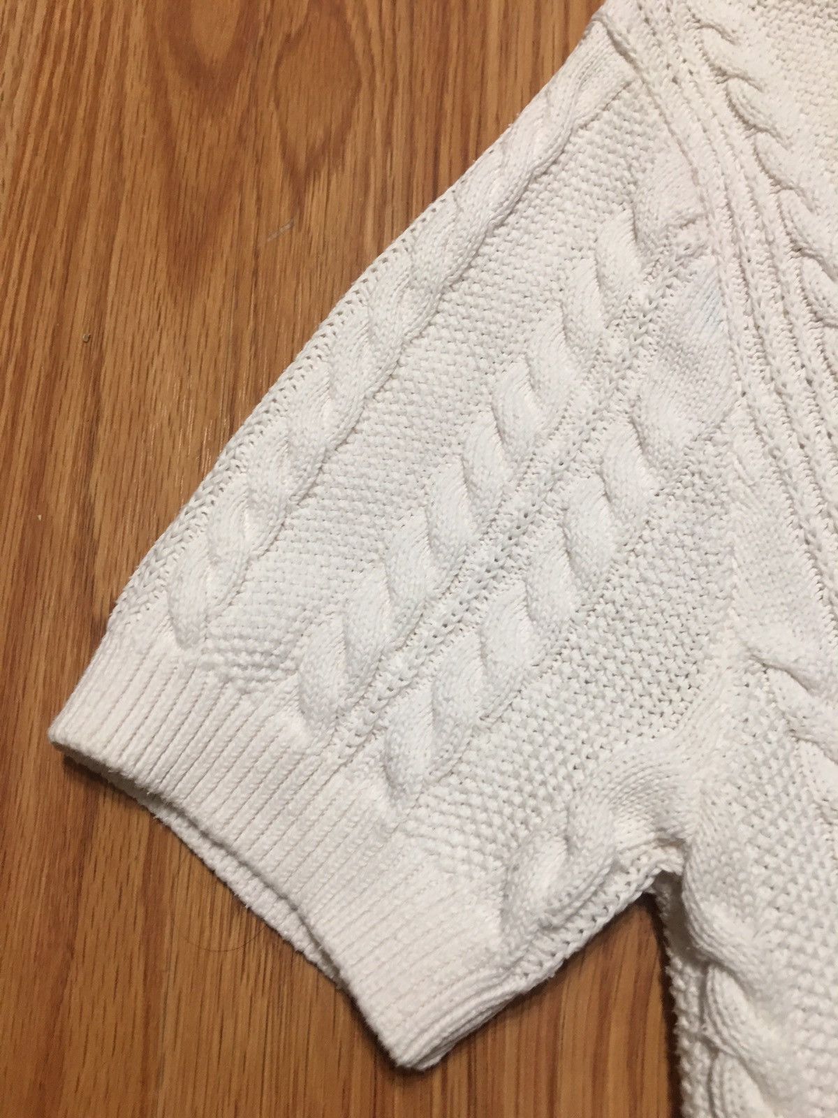Burberry BURBERRY London Ivory Knit Cotton Shortsleeved Jumper Sz M Size M / US 6-8 / IT 42-44 - 11 Thumbnail