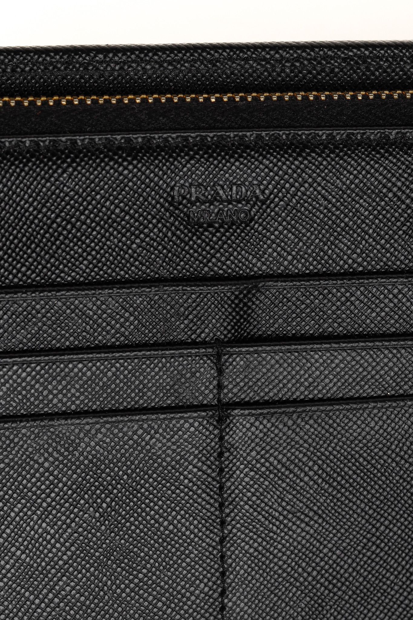 Prada Prada Large Black Saffiano Leather Wallet Size ONE SIZE - 10 Thumbnail