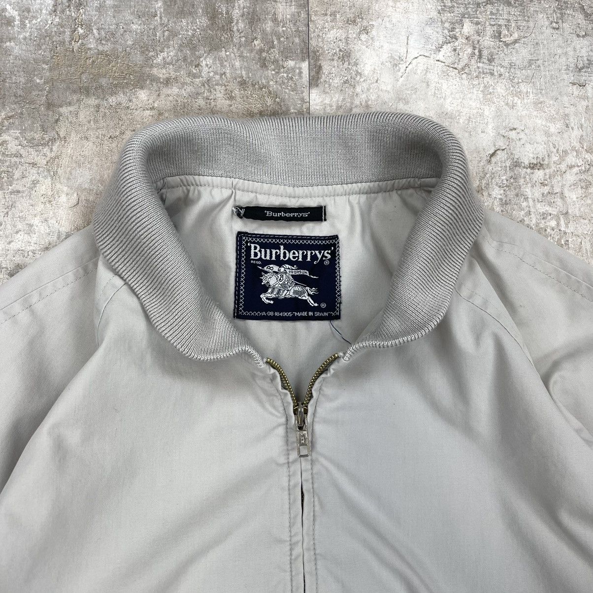 Burberry × Vintage BURBERRY LIGHT BOMBER JACKET GREY LOGO Size US M / EU 48-50 / 2 - 6 Thumbnail