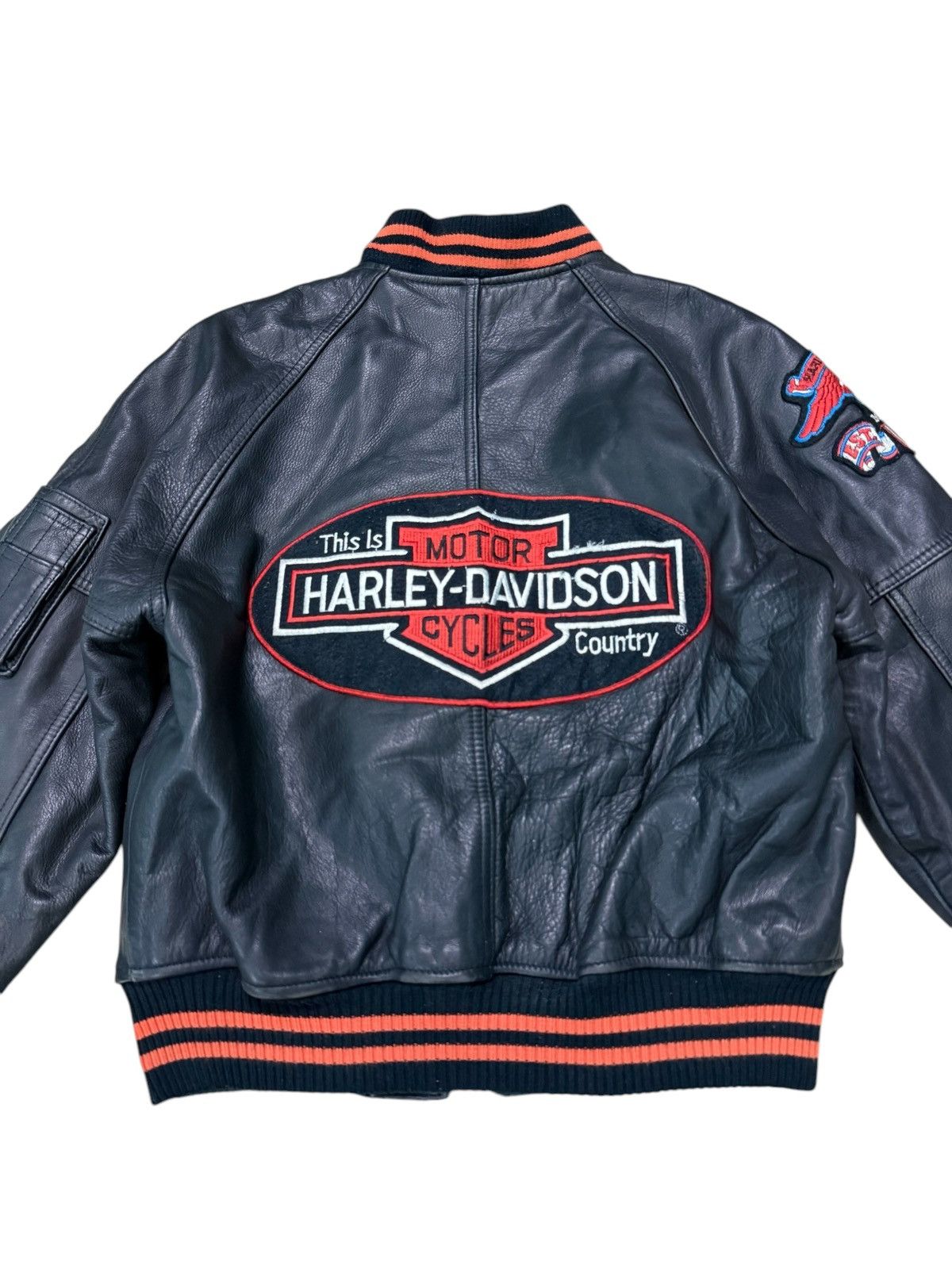 Vintage RARE VINTAGE HARLEY DAVIDSON LEATHER BOMBER JACKET Size US M / EU 48-50 / 2 - 11 Thumbnail