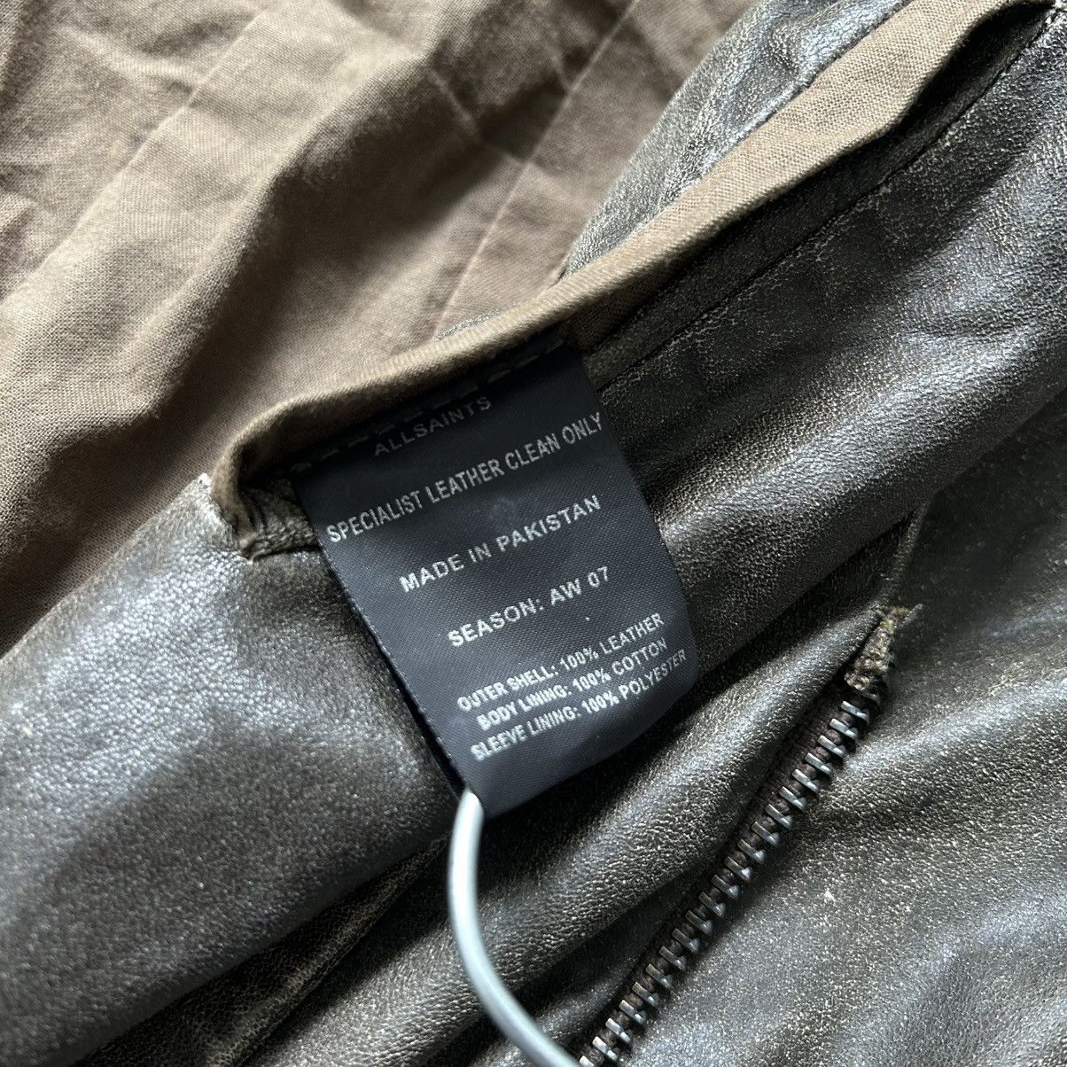 Allsaints Allsaints Faded Asymmetric Rick Owens Vibe Leather Jacket Size S / US 4 / IT 40 - 21 Thumbnail