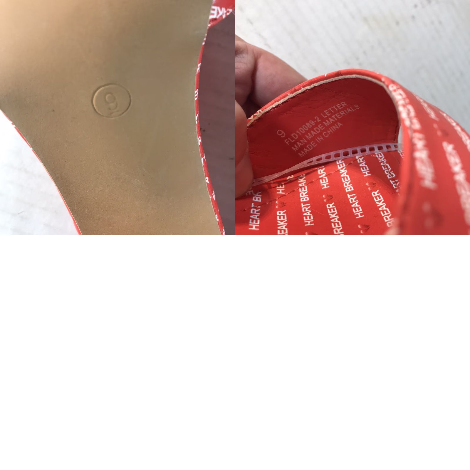 Vintage Cape Robin Women's 4.5in Open Toe Stiletto Heels Red/White Casual Party Shoes Size 9 Size US 9 / IT 39 - 8 Thumbnail