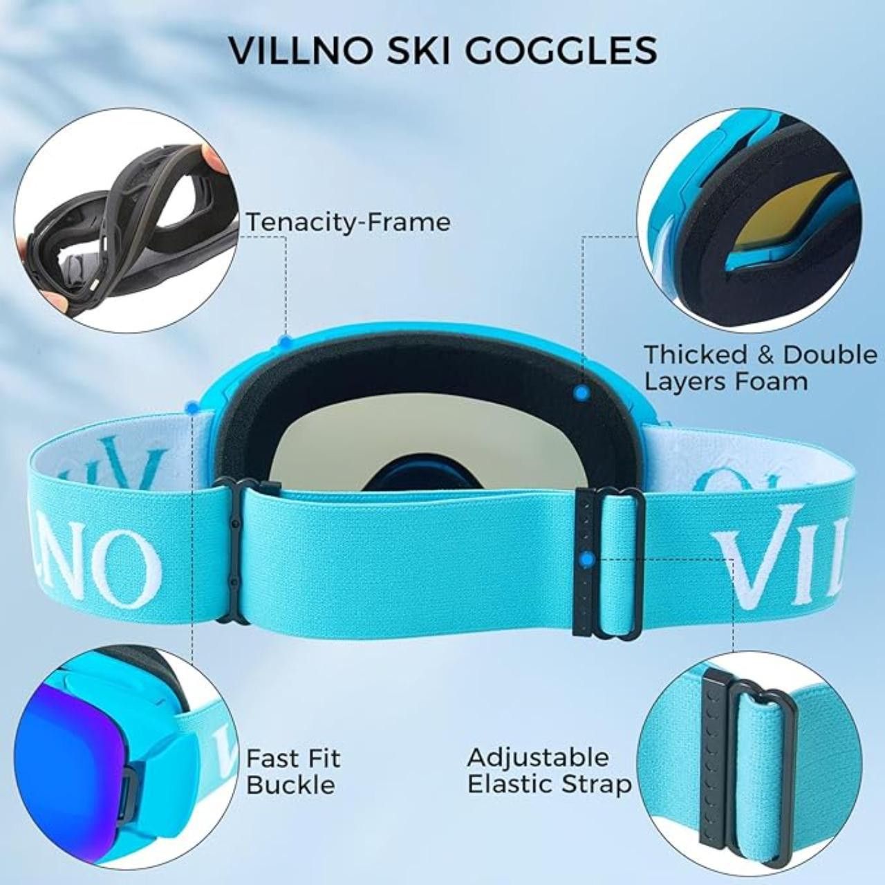 Other OTG Ski Blue Goggles UV400 Anti-Fog Size ONE SIZE - 6 Thumbnail