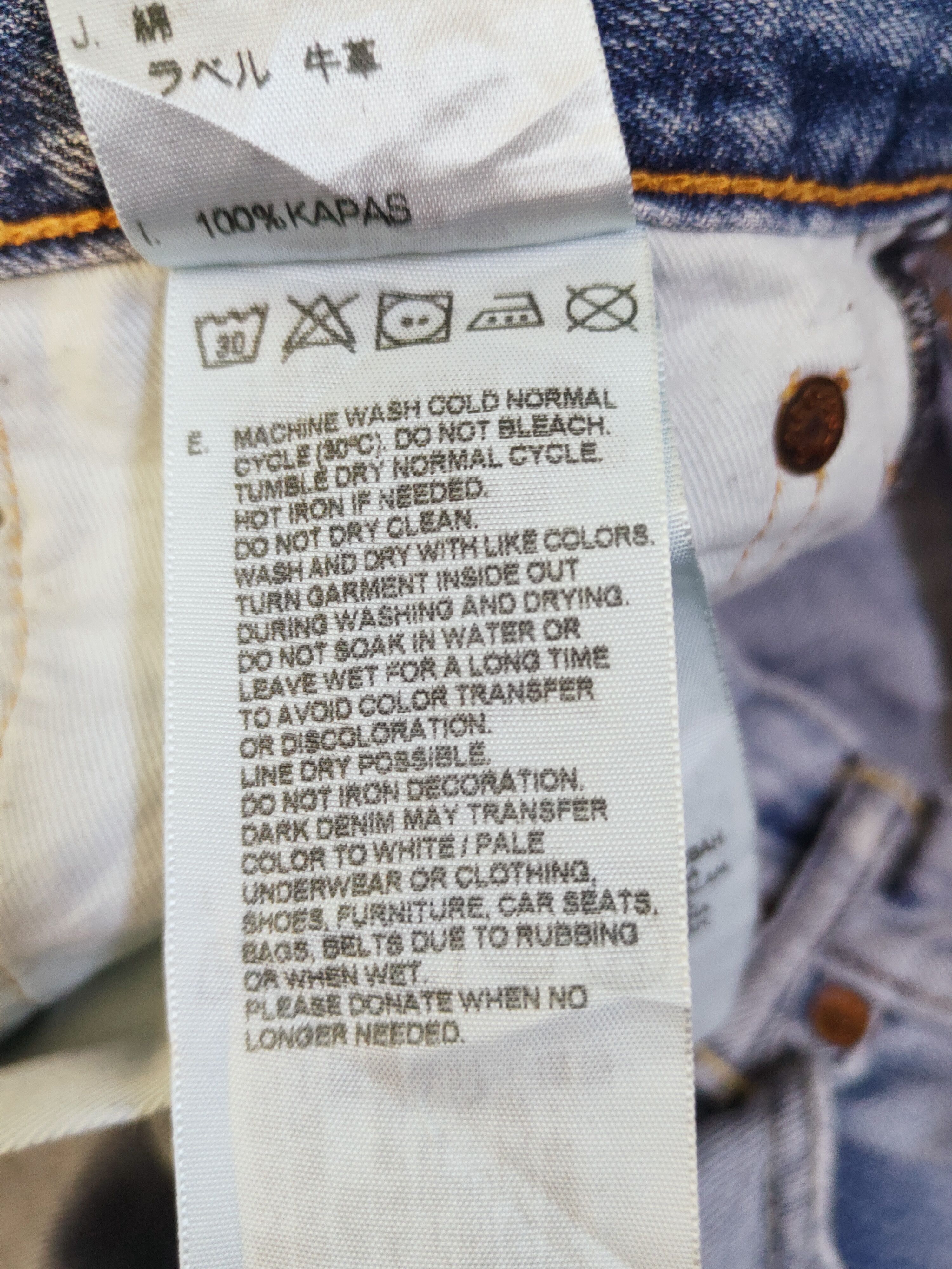 Levi's Levi's Blue Faded Distressed Ripped Jeans #S2714 Size US 35 - 17 Thumbnail