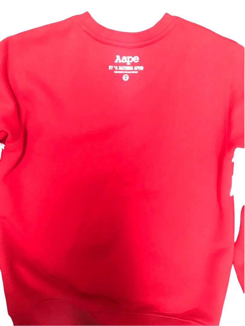 Aape × Bape AAPE Red Crewneck Sweatshirt Size US S / EU 44-46 / 1 - 2 Thumbnail