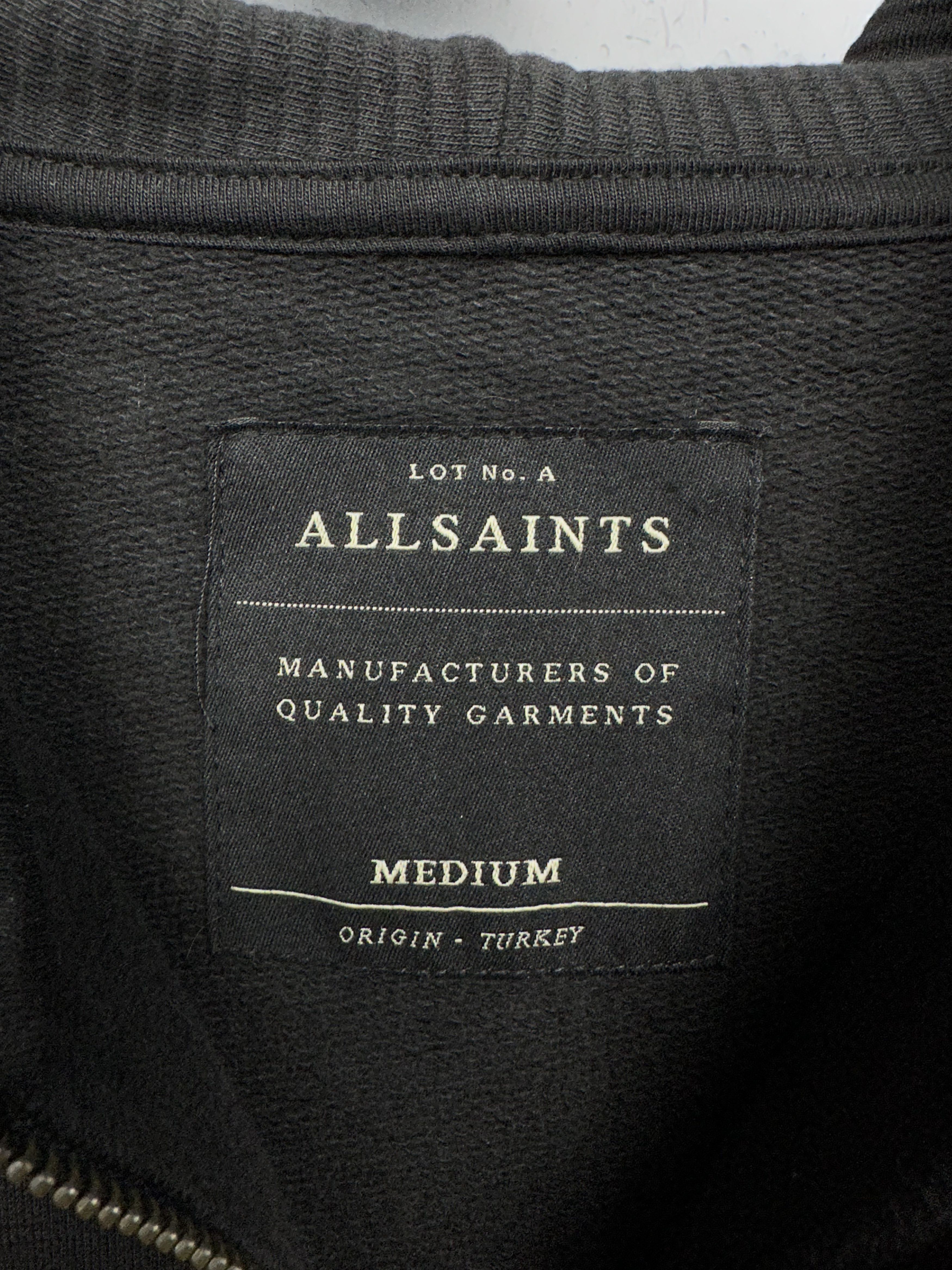 Allsaints Allsaints Mens Osman Cotton-Leather Zip Hoody Size US M / EU 48-50 / 2 - 3 Thumbnail