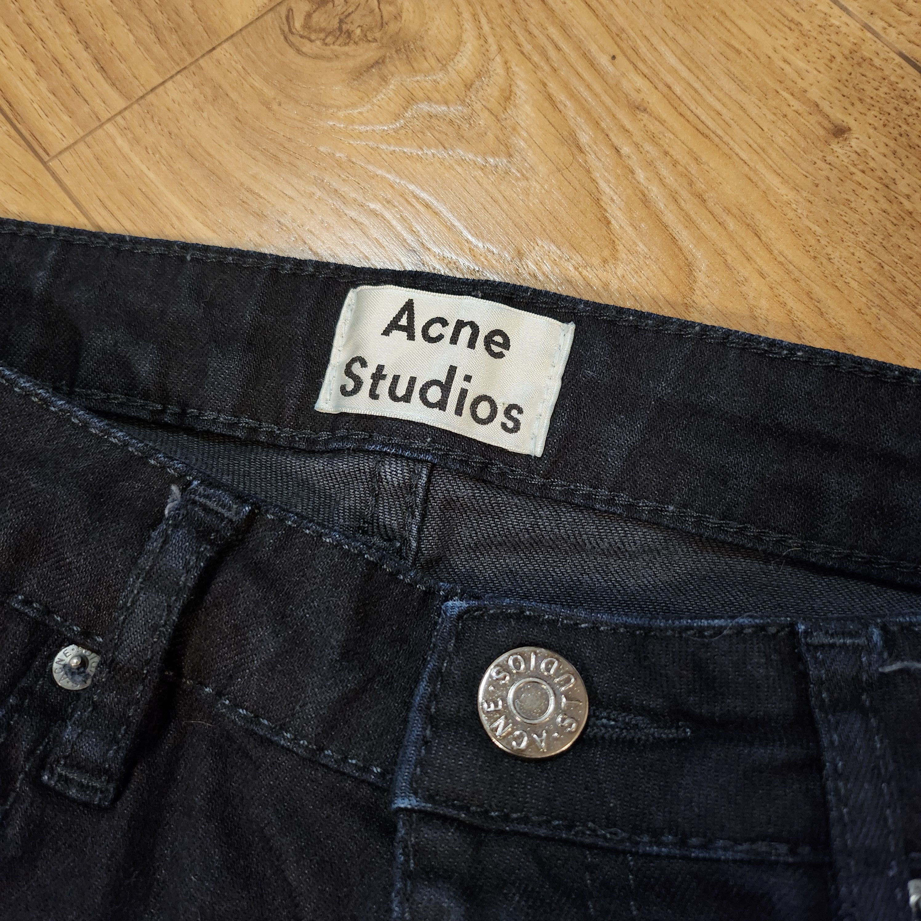 Acne Studios Skin 5 Indie 27/32 Acne Studios Black Denim Size US 27 - 4 Thumbnail