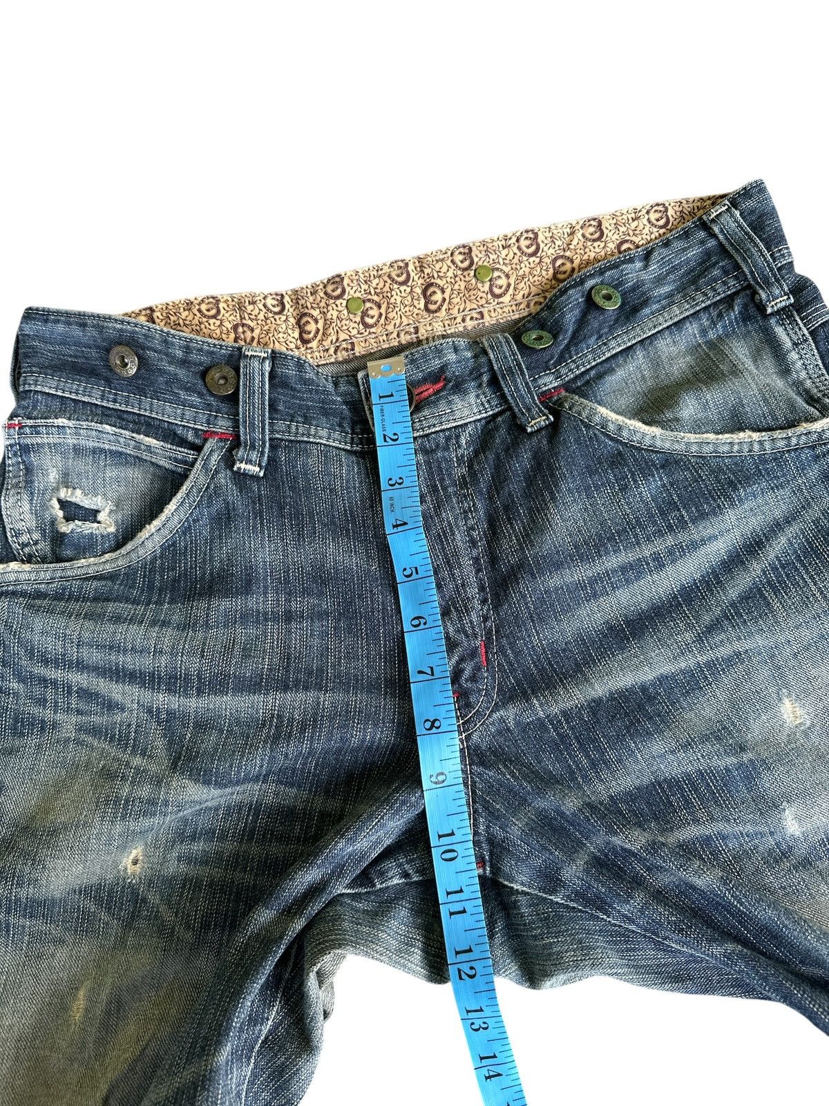 Edwin Vintage Edwin 503 Blue Trip Distress 🎌💥 Size US 34 / EU 50 - 5 Thumbnail