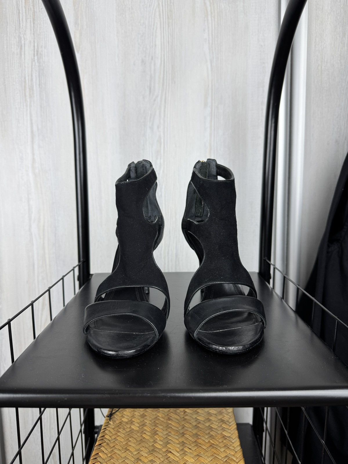 Sandro Sandro Paris black Leather Stiletto High Heel Sandals sz 38 Size US 8 / IT 38 - 3 Thumbnail