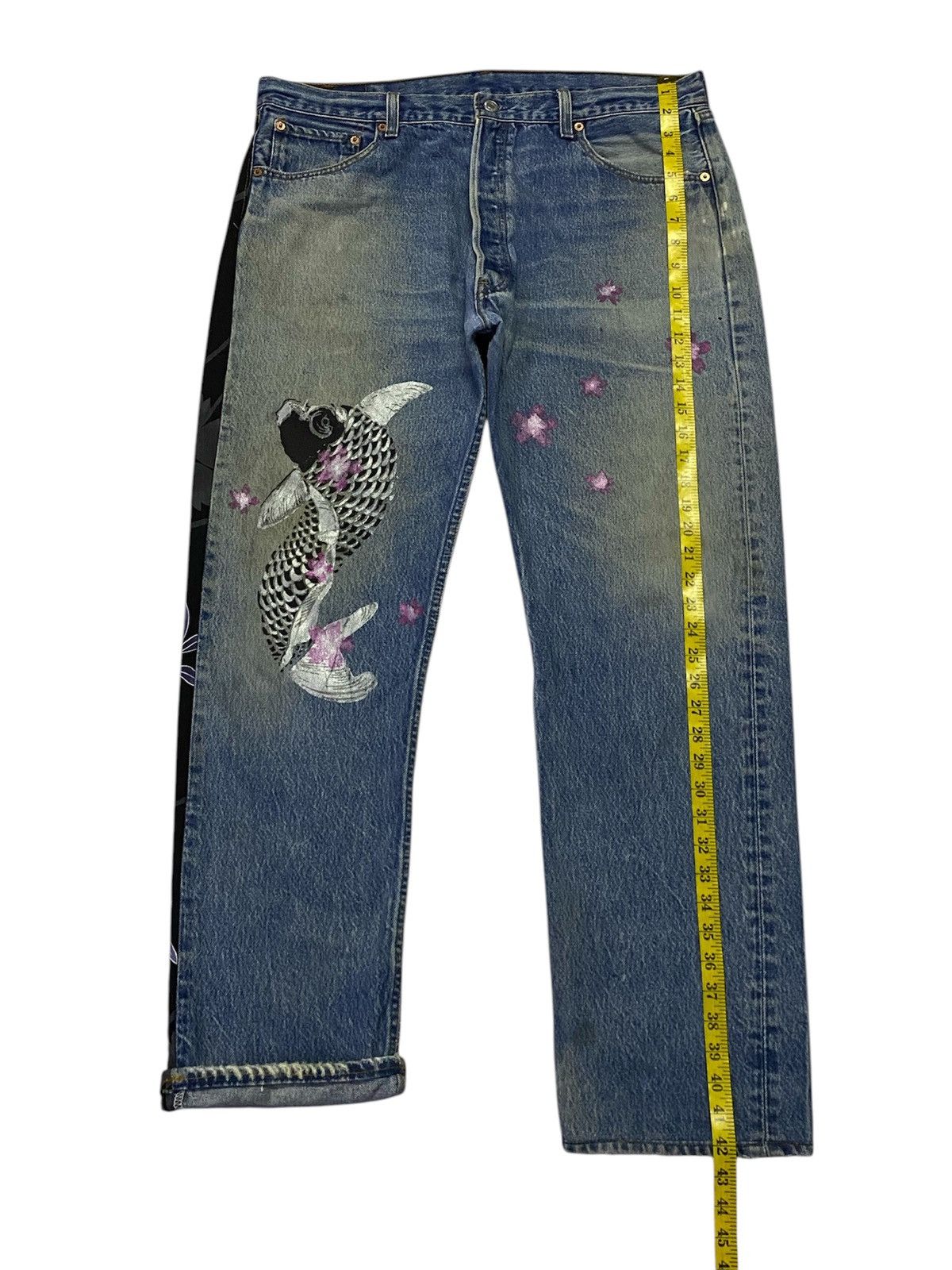 Levi's Vintage Levi’s 501 Custom Sukajan Distressed Denim Pants Size US 36 / EU 52 - 19 Thumbnail