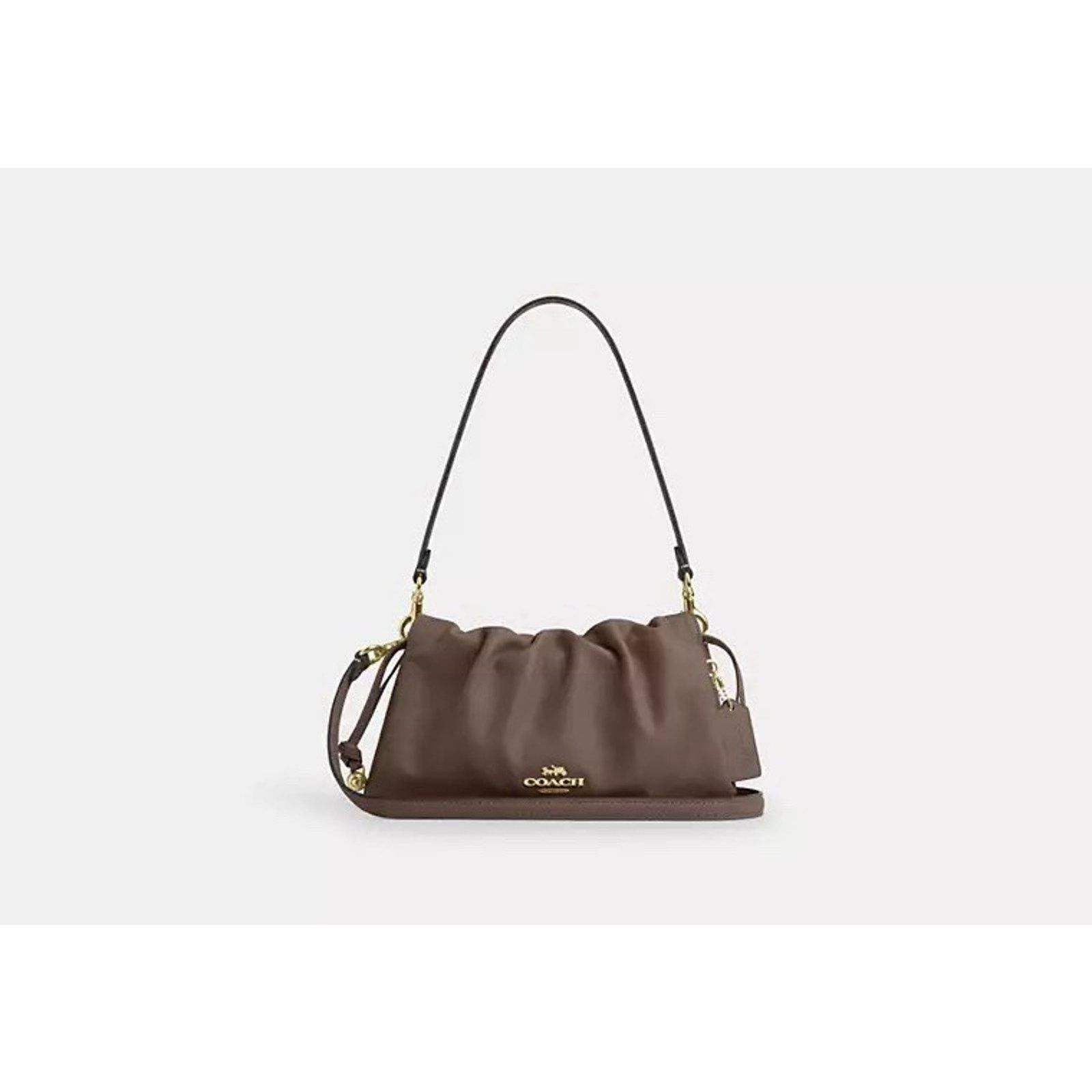 Coach NWT Coach Faye Shoulder Bag CV529 Leather Gold/Dark Stone Size ONE SIZE - 8 Thumbnail