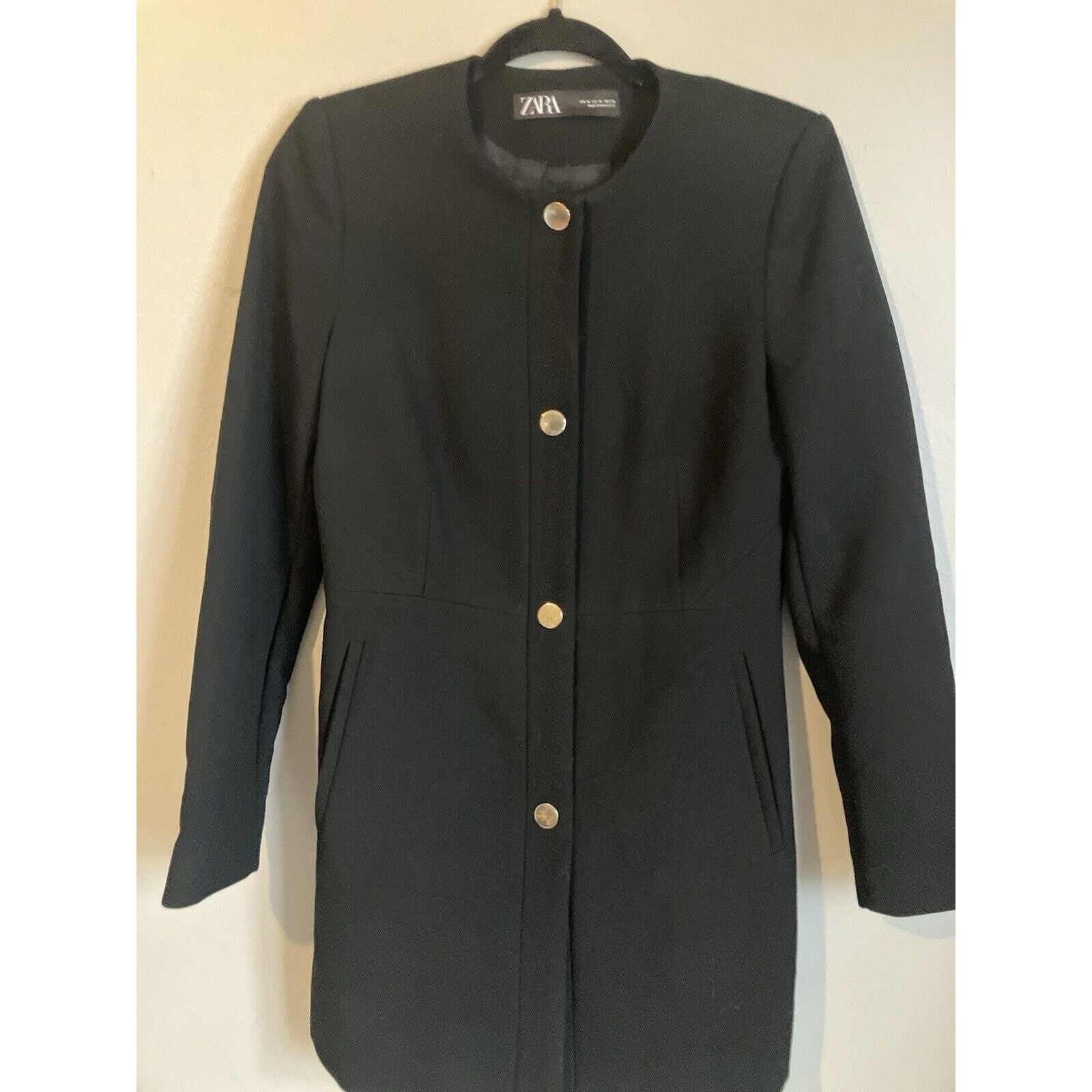 Zara Zara Women's Coat Overcoat Medium Black Suit Jacket Blazer Size M / US 6-8 / IT 42-44 - 1 Thumbnail