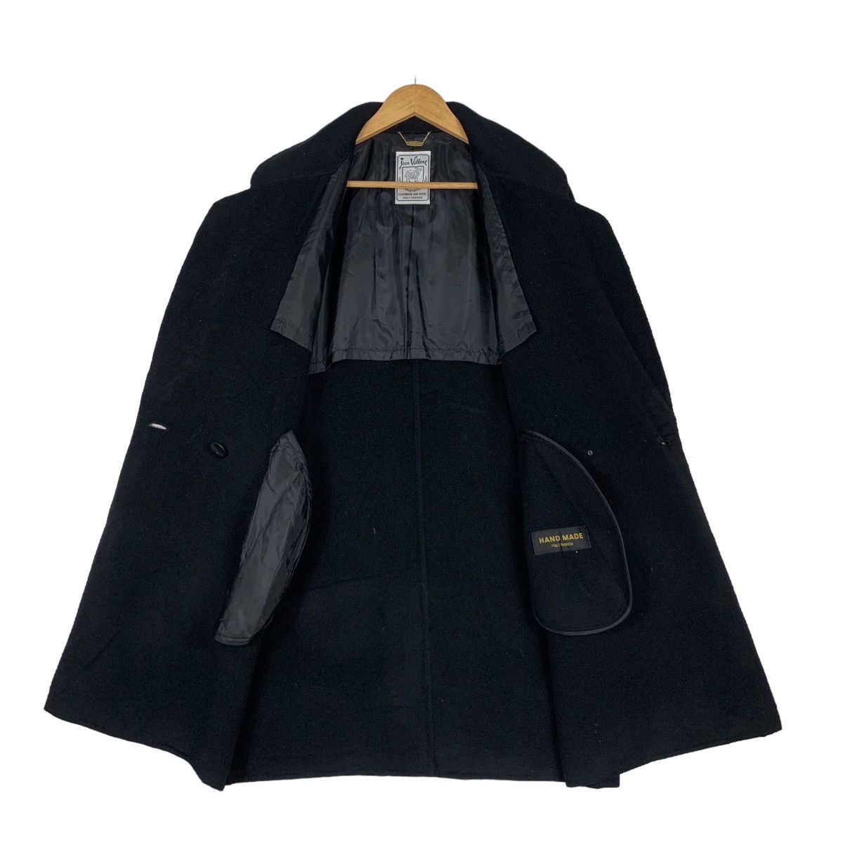 Handmade JEAN VELKONE Hand Made Cashmere & Wool Coat #1074-C49 Size L / US 10 / IT 46 - 11 Thumbnail