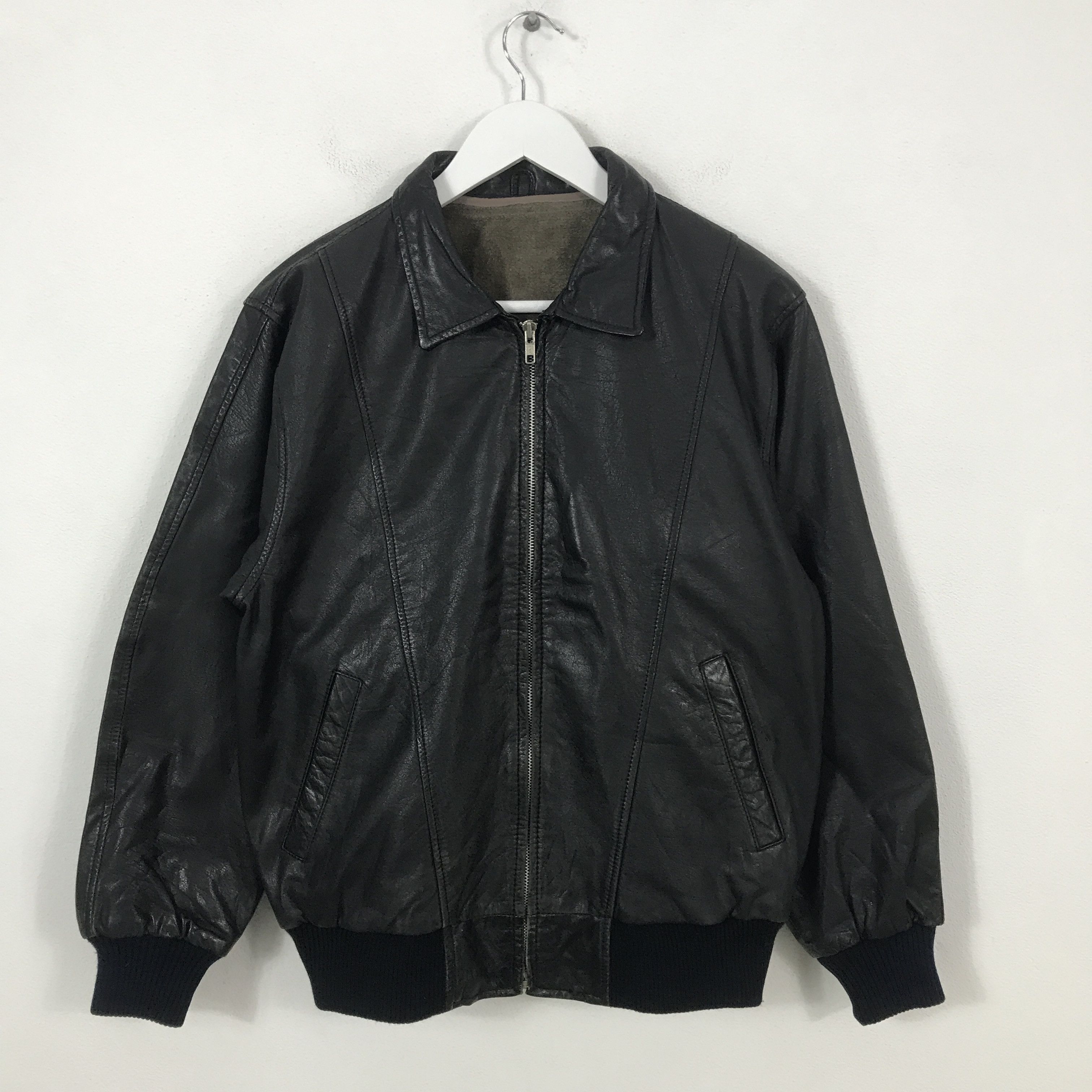 Japanese Brand Japan Bomber Jackers leather jacket K72B10 Size US M / EU 48-50 / 2 - 1 Thumbnail