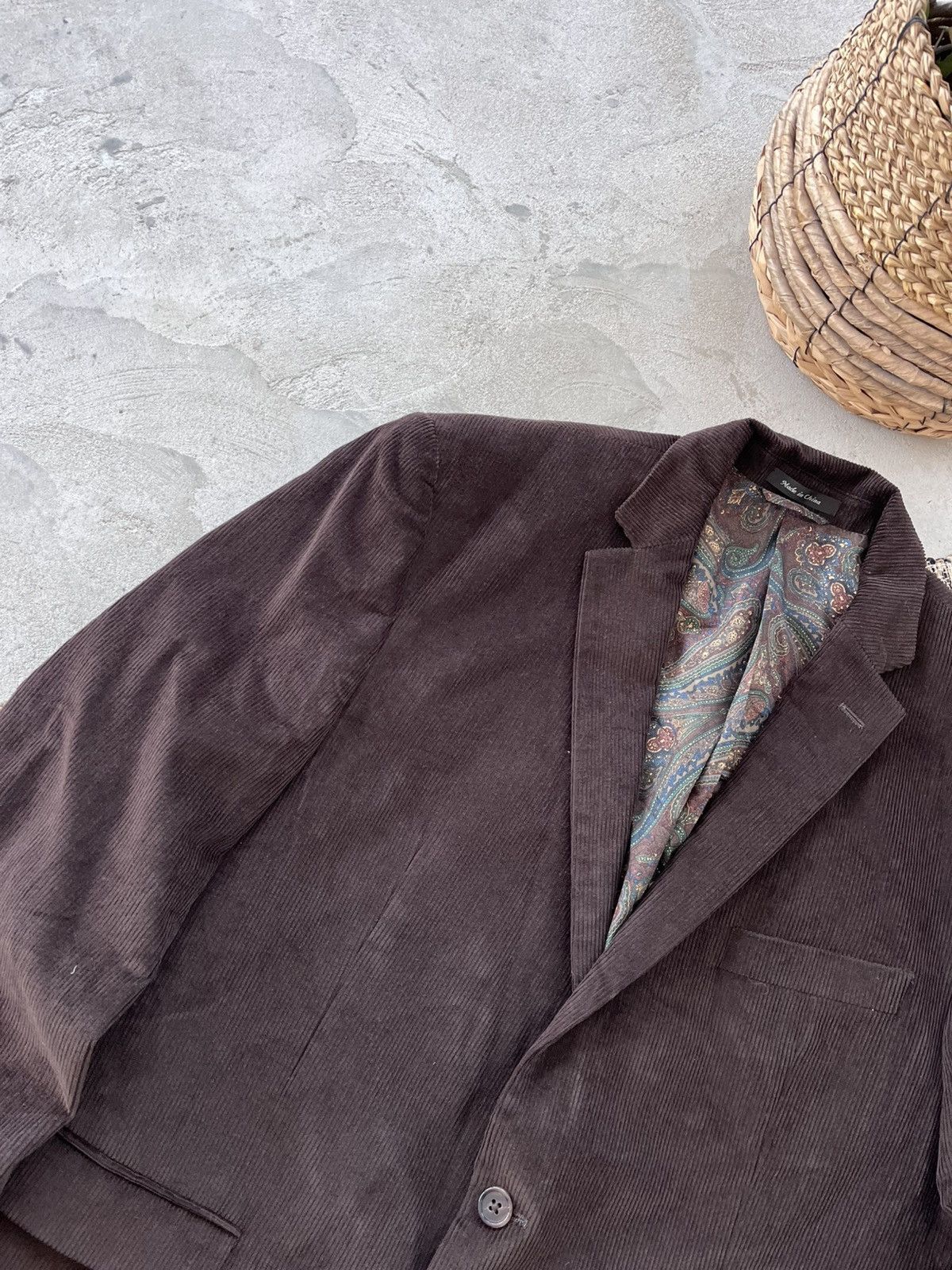 Polo Ralph Lauren Vintage Polo Ralph Lauren Brown Corduroy Blazer Avantgarde Size 44R - 4 Thumbnail
