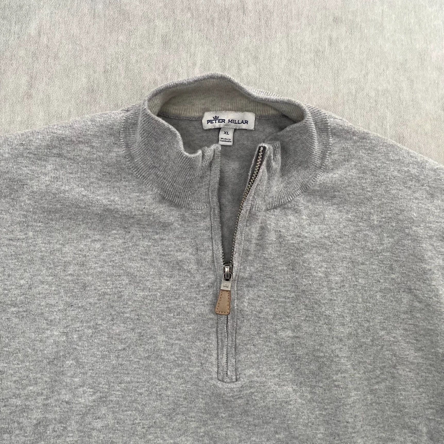 Peter Millar Peter Millar Sweater Pullover 1/4 Zip Adult XL Men Gray Mock Neck Casual Travel Slim Knit Classic Preppy Sports 1/4 Zip Zipper Size US XL / EU 56 / 4 - 2 Thumbnail