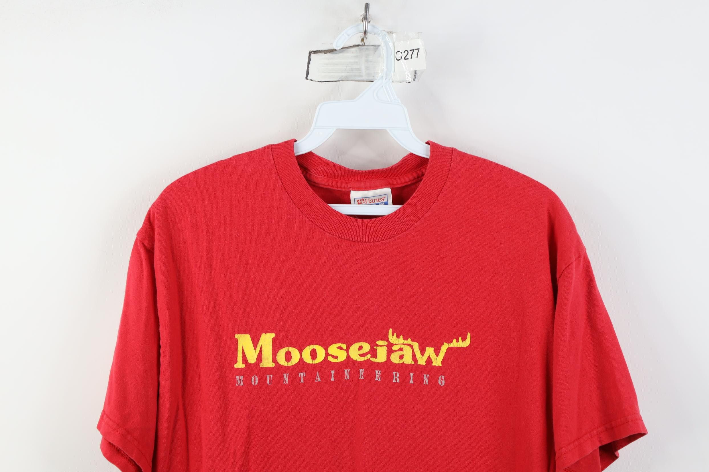 Hanes Vintage 90s Y2K Moosejaw Mountaineering Spell Out T-Shirt Size US M / EU 48-50 / 2 - 2 Thumbnail