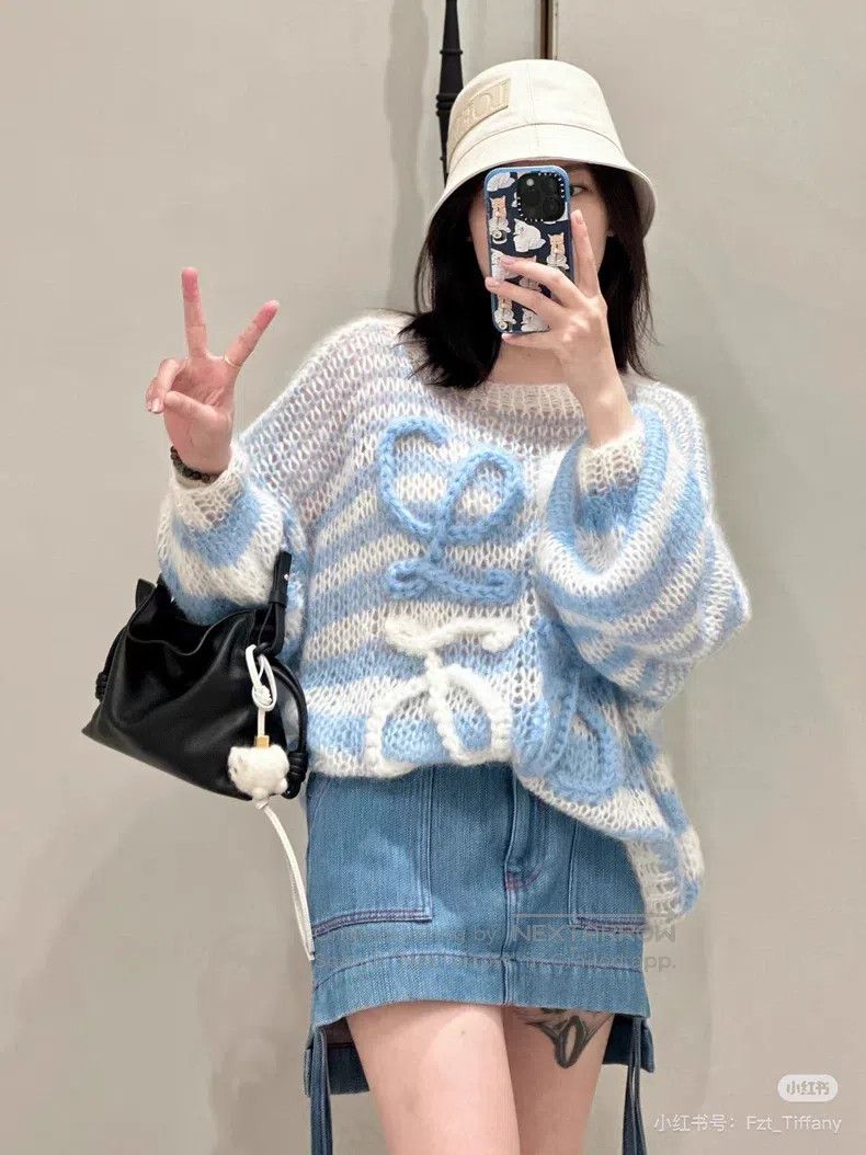 Loewe Loewe Blue Mohair Sweater Size S / US 4 / IT 40 - 9 Thumbnail