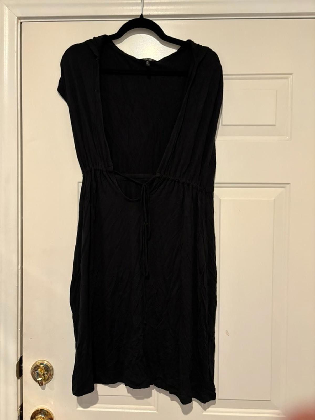 Nicole Miller Womens Nicole Miller sz M black hooded dress #421 Size M / US 6-8 / IT 42-44 - 1 Thumbnail