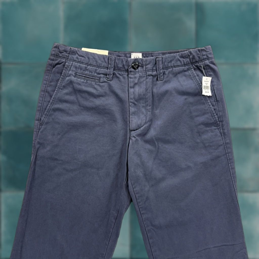 Gap Gap Straight Chino Pants Mens 29x32 Blue Mid Rise Straight Leg Cotton Casual NWT Size US 29 - 1 Thumbnail