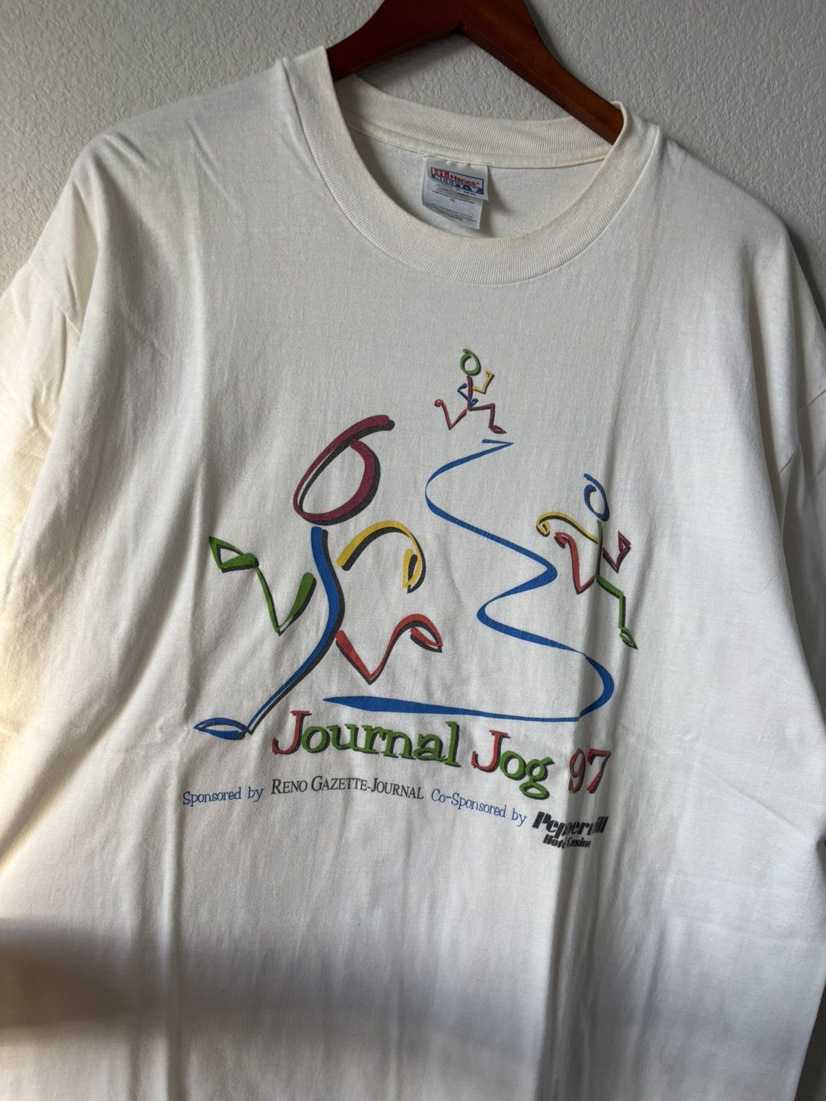 Hanes × Vintage Vintage 90s Tshirt Size US XL / EU 56 / 4 - 2 Thumbnail