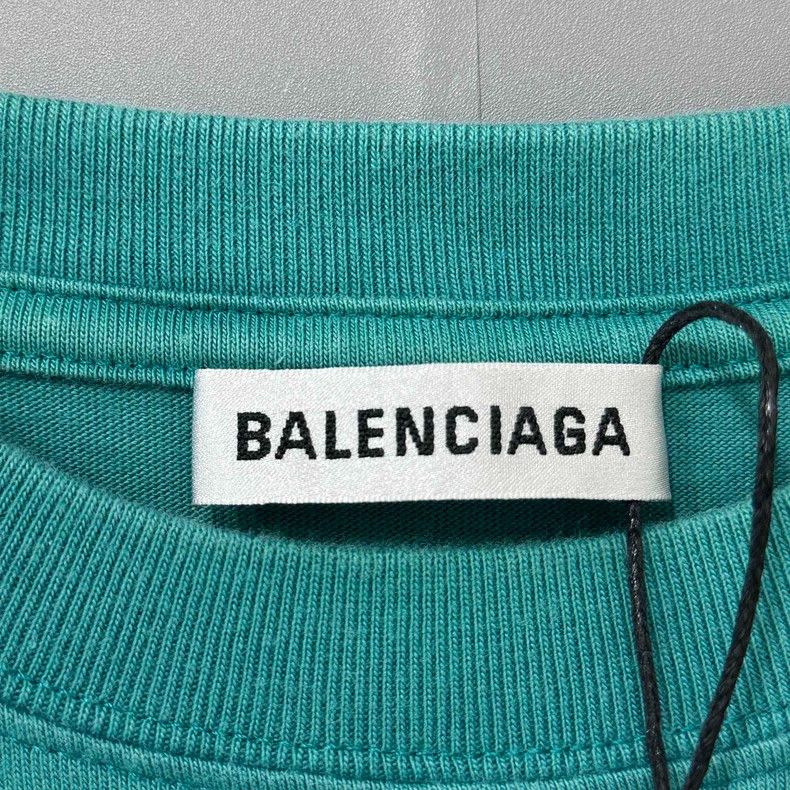 Balenciaga Balenciaga Lake water green mailbox logo short sleeve Size US S / EU 44-46 / 1 - 5 Thumbnail