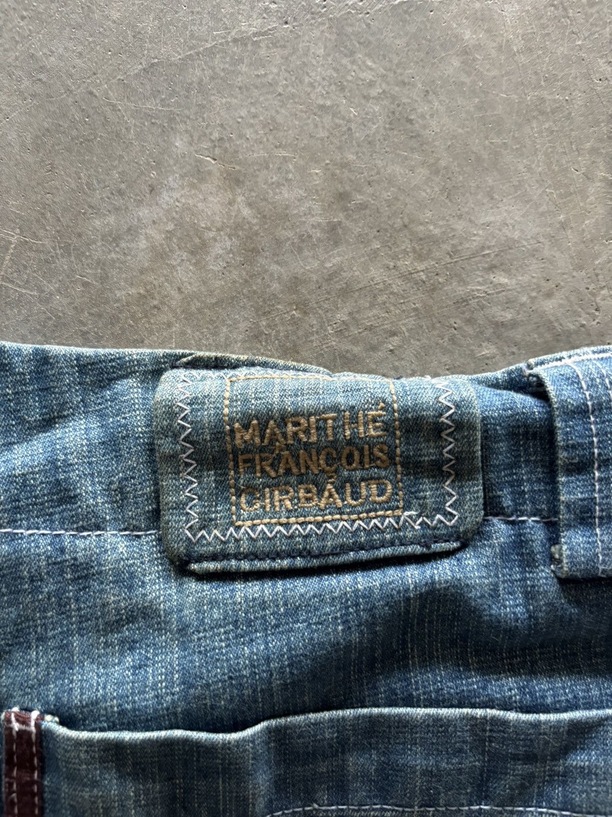 Marithe + Francois Girbaud RARE MFG marithe francois girbaud BAGGY STRAP WIDE LEG JEANS Size US 35 - 22 Thumbnail