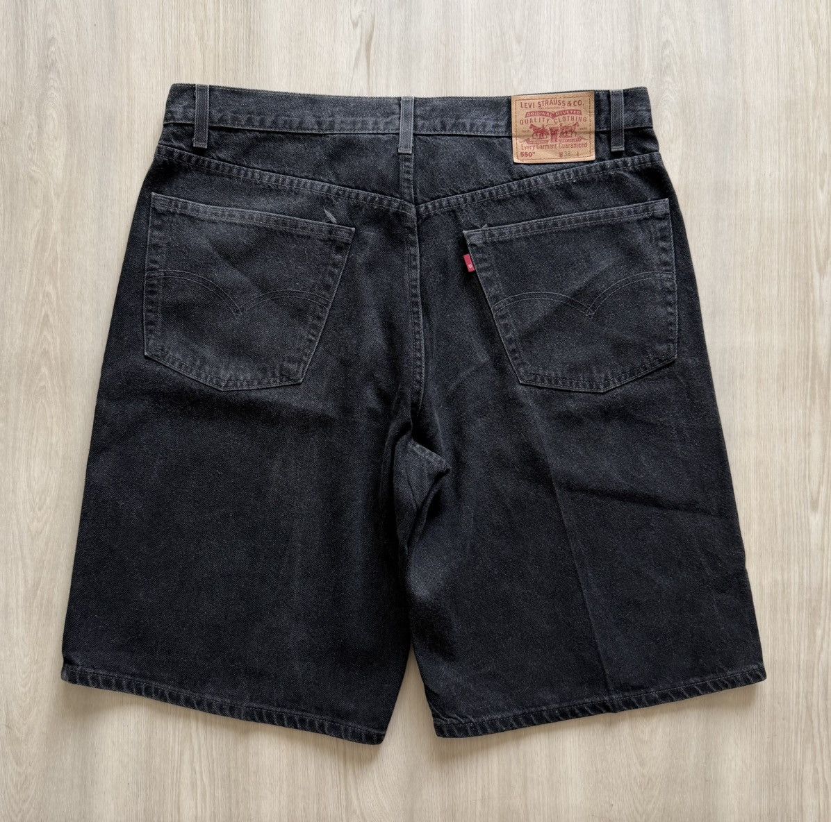 Levi's Vintage 90s Levis Black Denim Shorts Sz 38 Made In Mexico Size US 38 / EU 54 - 1 Thumbnail