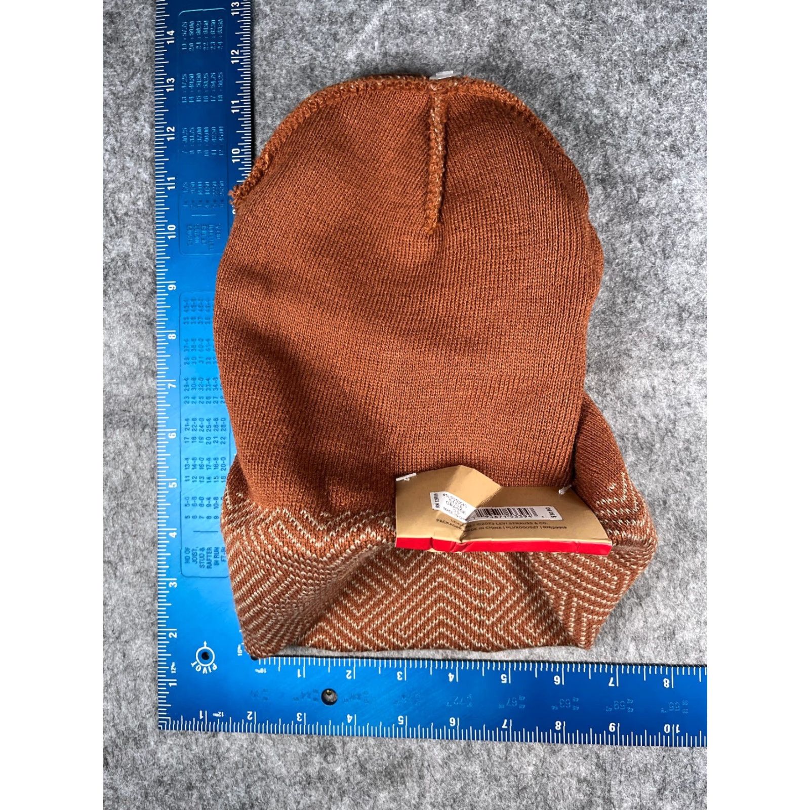 Levi's VINTAGE Levi's Beanie Toque Adult One Size Brown Knit Geometric 100% Acrylic Skate NEW Size ONE SIZE - 5 Thumbnail