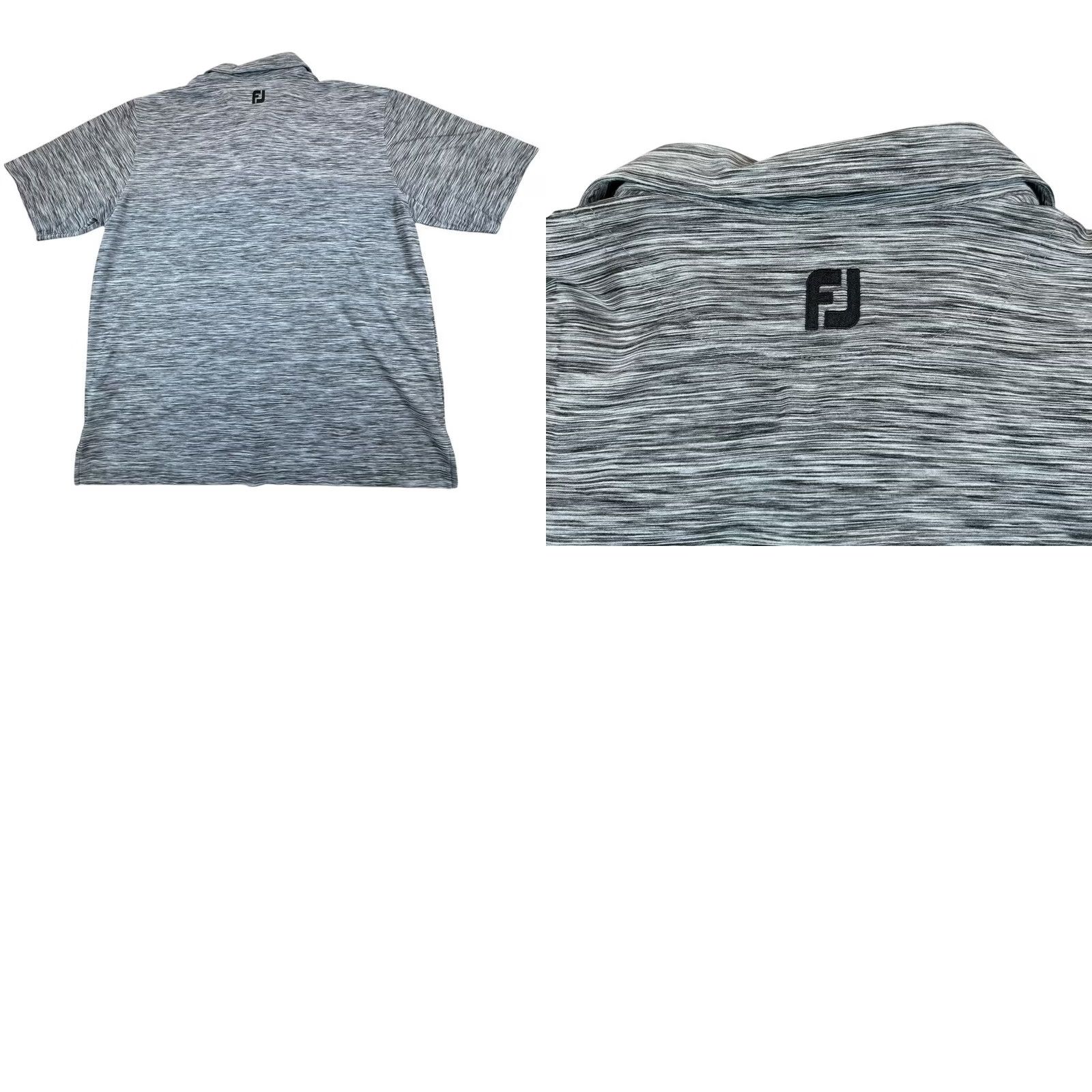 Footjoy FootJoy Polo Men's 2XL Stretch Short Sleeve Golf Embroidered Gray Marled Size US XXL / EU 58 / 5 - 8 Thumbnail