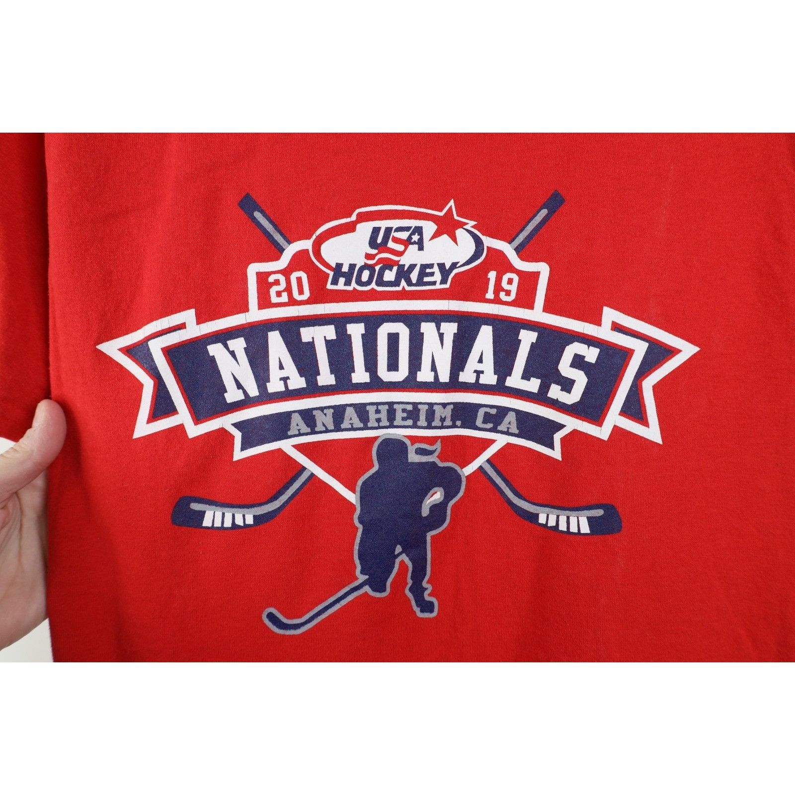 Gildan Y2K 2019 USA Hockey Nationals Olympics T-Shirt Size US S / EU 44-46 / 1 - 4 Thumbnail
