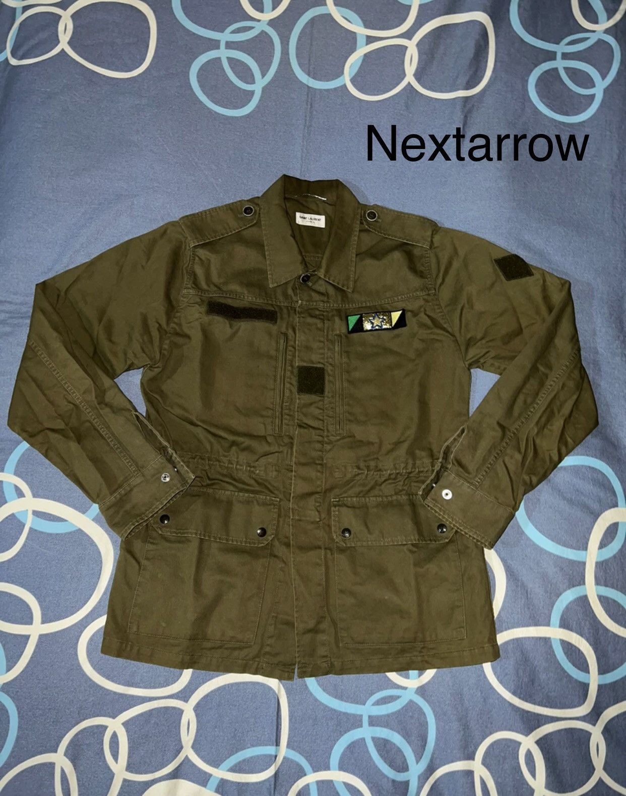 Saint Laurent Paris × Yves Saint Laurent Saint Laurent SLP Classic Flash Shark Embroidered M65 Coat Size US L / EU 52-54 / 3 - 1 Thumbnail