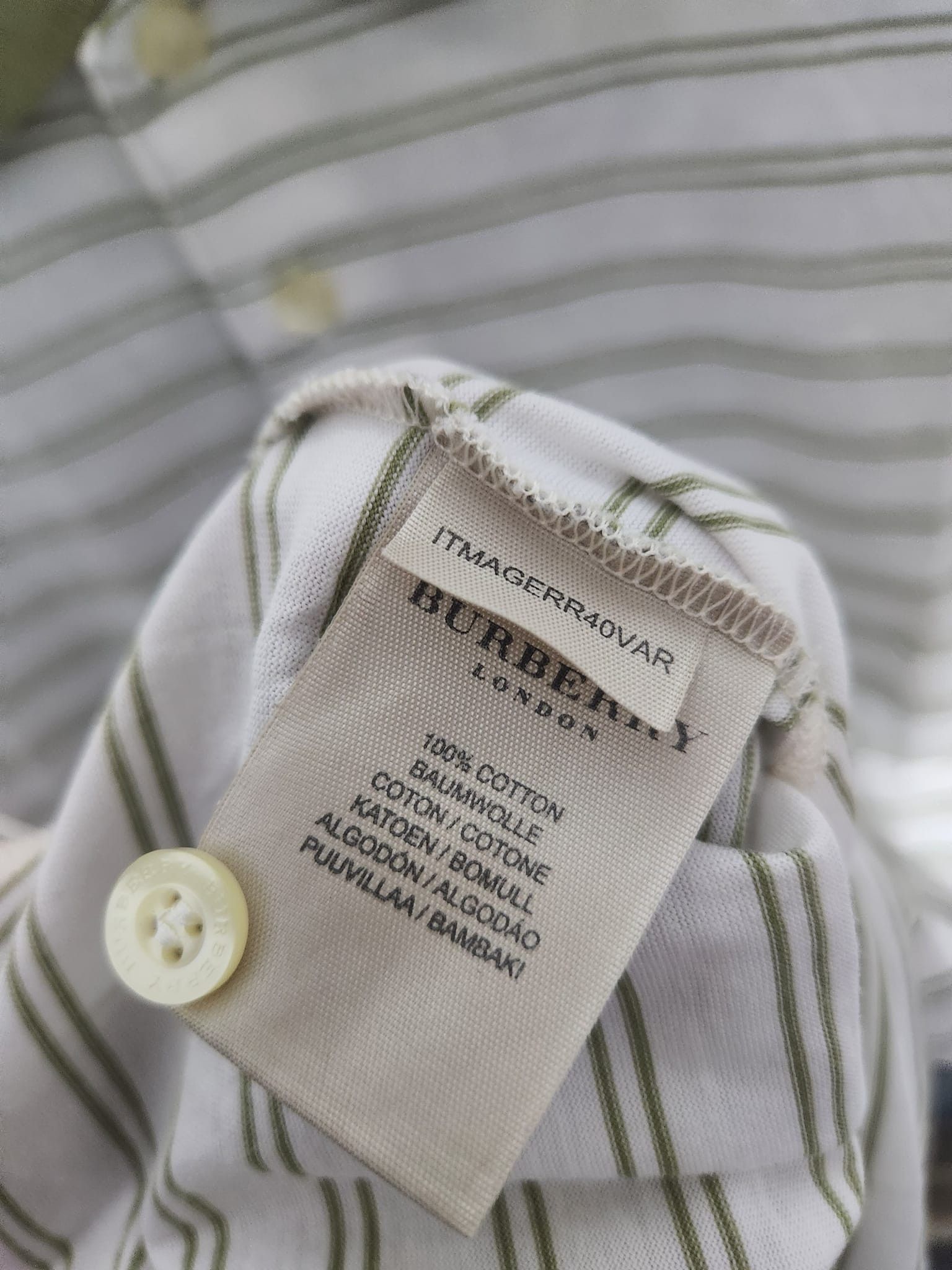 Burberry × Vintage Burberry London Made in Italy Stripe Polo Shirt Size US M / EU 48-50 / 2 - 4 Thumbnail