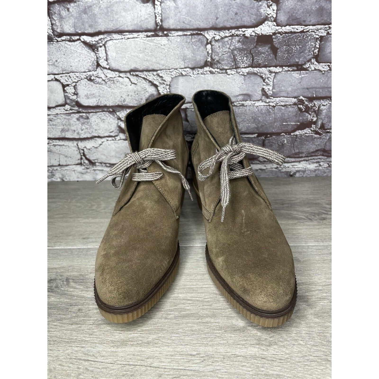 Other TONI PONS Winter Taupe Suede Ankle High Top Lace Heel Bootie Size US 10.5 / IT 40.5 - 13 Thumbnail