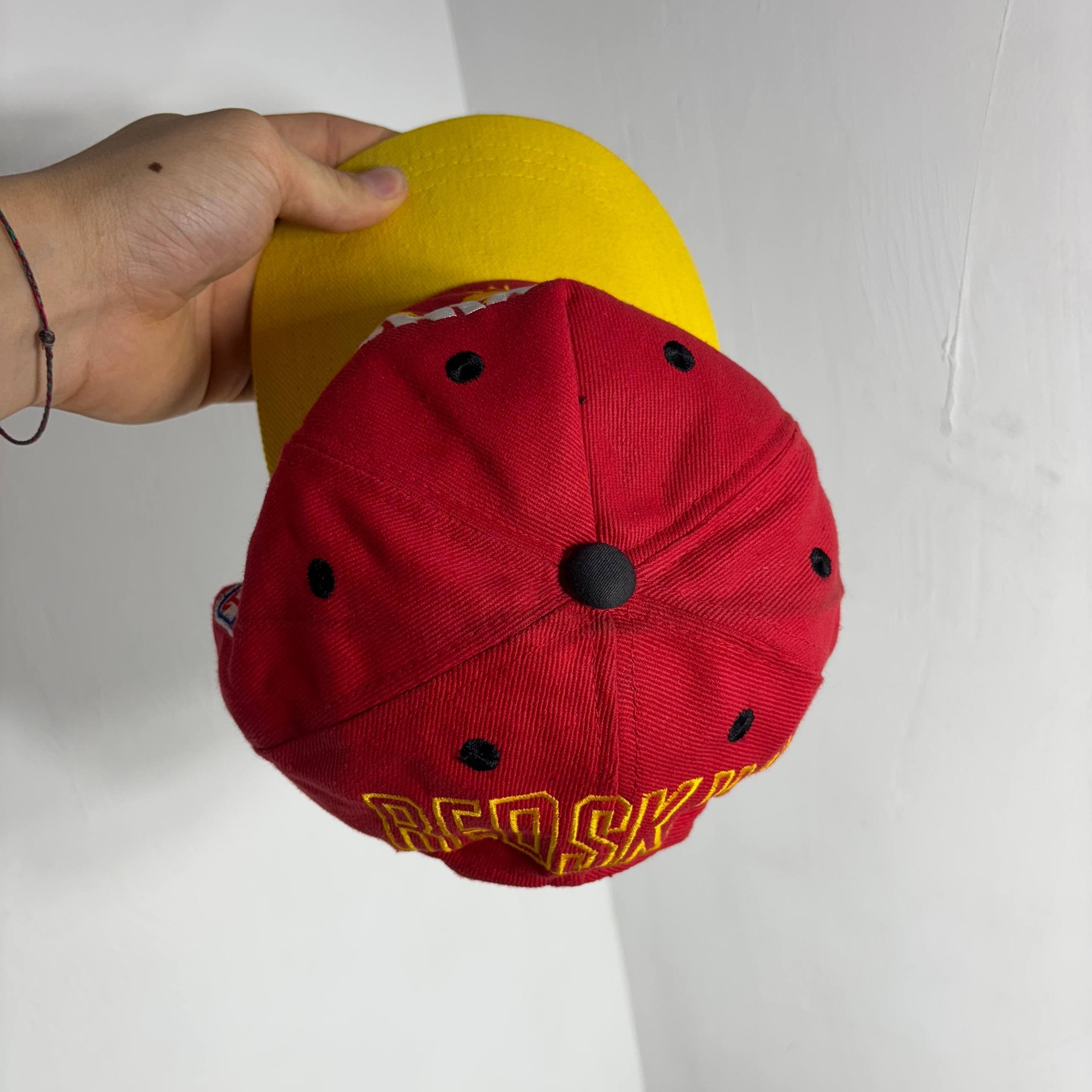 Vintage VINTAGE 90s NFL Washington Redskins Red Yellow Snapback Cap Size ONE SIZE - 5 Thumbnail