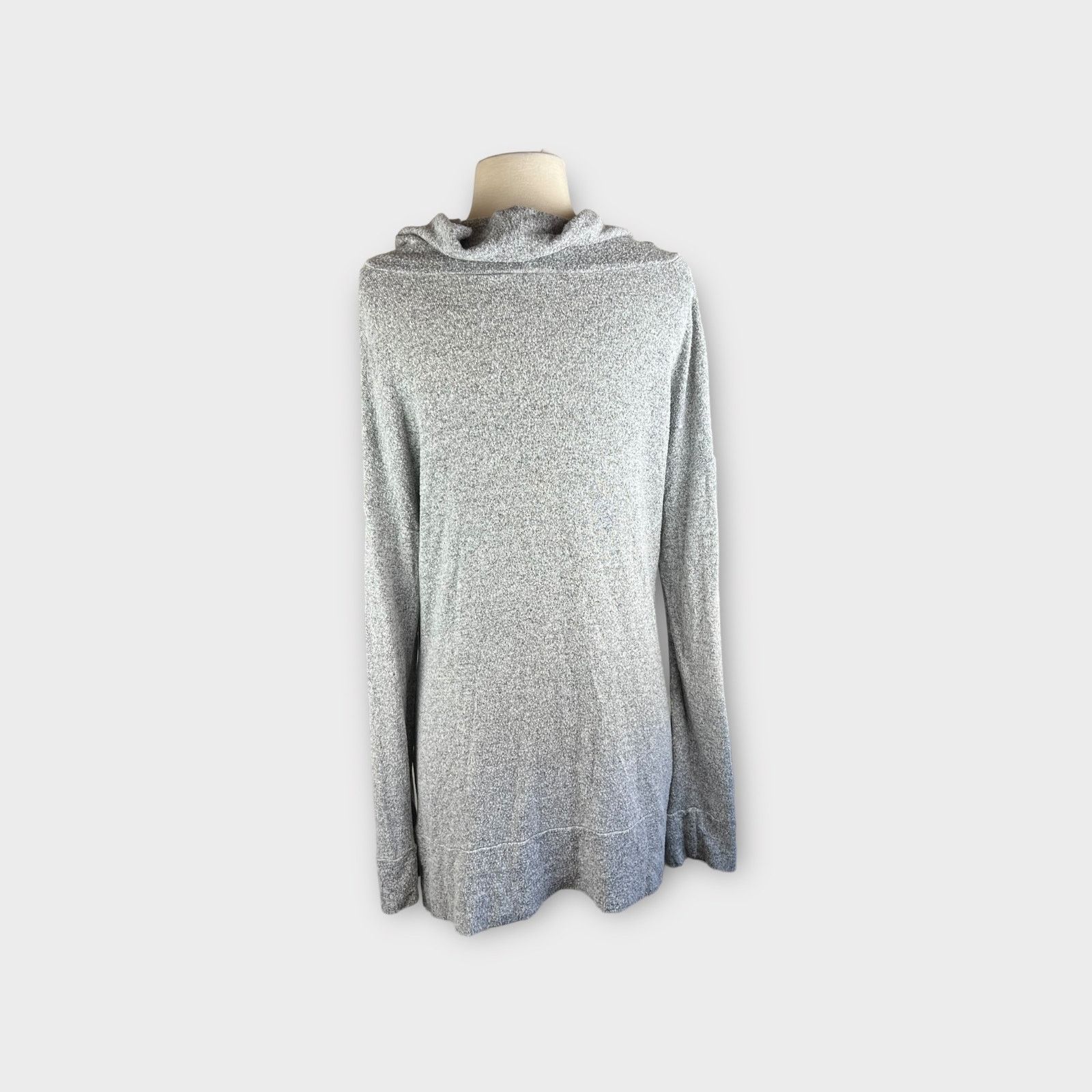 Vintage Onque Casual Drawstring Cowl Neck Grey Sweater Size M / US 6-8 / IT 42-44 - 4 Thumbnail