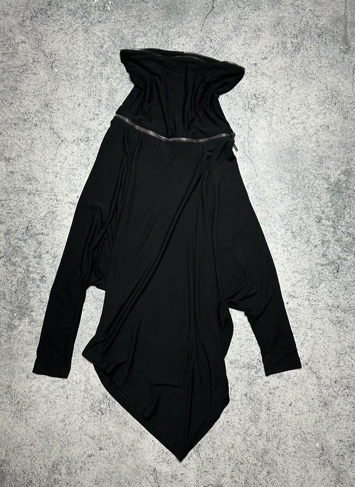 plein sud Plein Sud Jeans Asymmetric Turtleneck Zip Details Top Hoodie Size L / US 10 / IT 46 - 2 Thumbnail