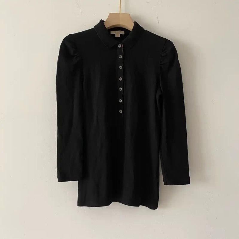 Burberry Burberry Black Cotton Long Sleeve T-Shirt Size S / US 4 / IT 40 - 1 Thumbnail