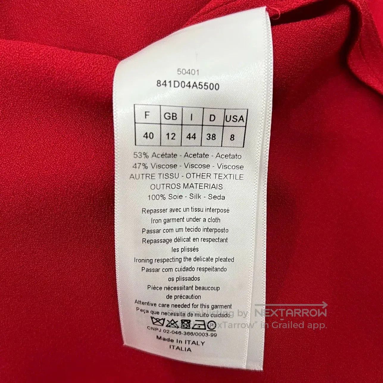 Dior Dior Red Peter Pan Collar Dress. Size S / US 4 / IT 40 - 5 Thumbnail