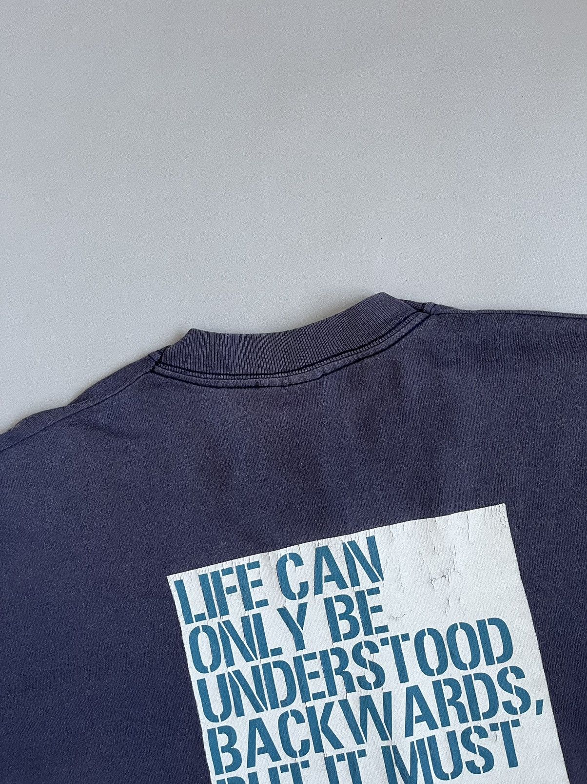 Other Vintage 90s Manic Street Preachers Kierkegaard Blue T-shirt Size US M / EU 48-50 / 2 - 11 Thumbnail